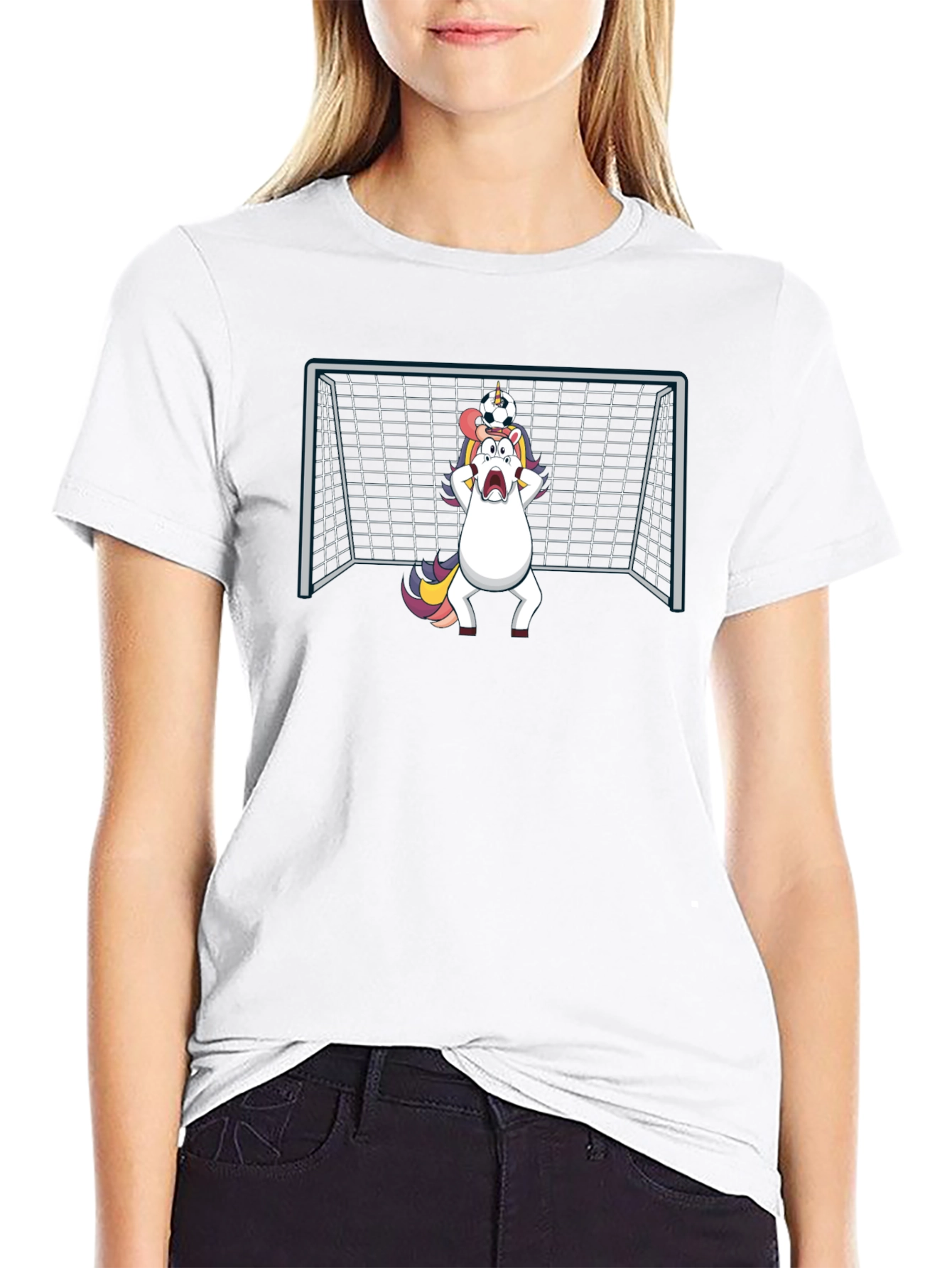 Unicorn Soccer Goalie Graphic Tee
