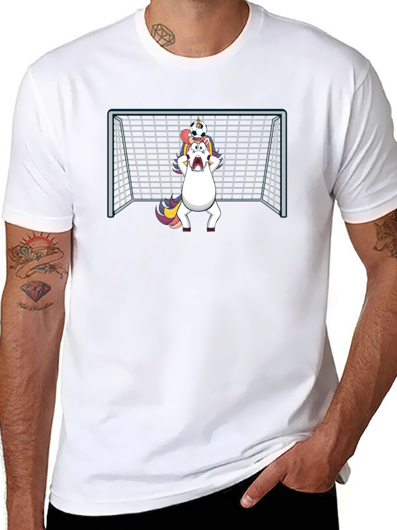 Unicorn Soccer Goalie Graphic Tee