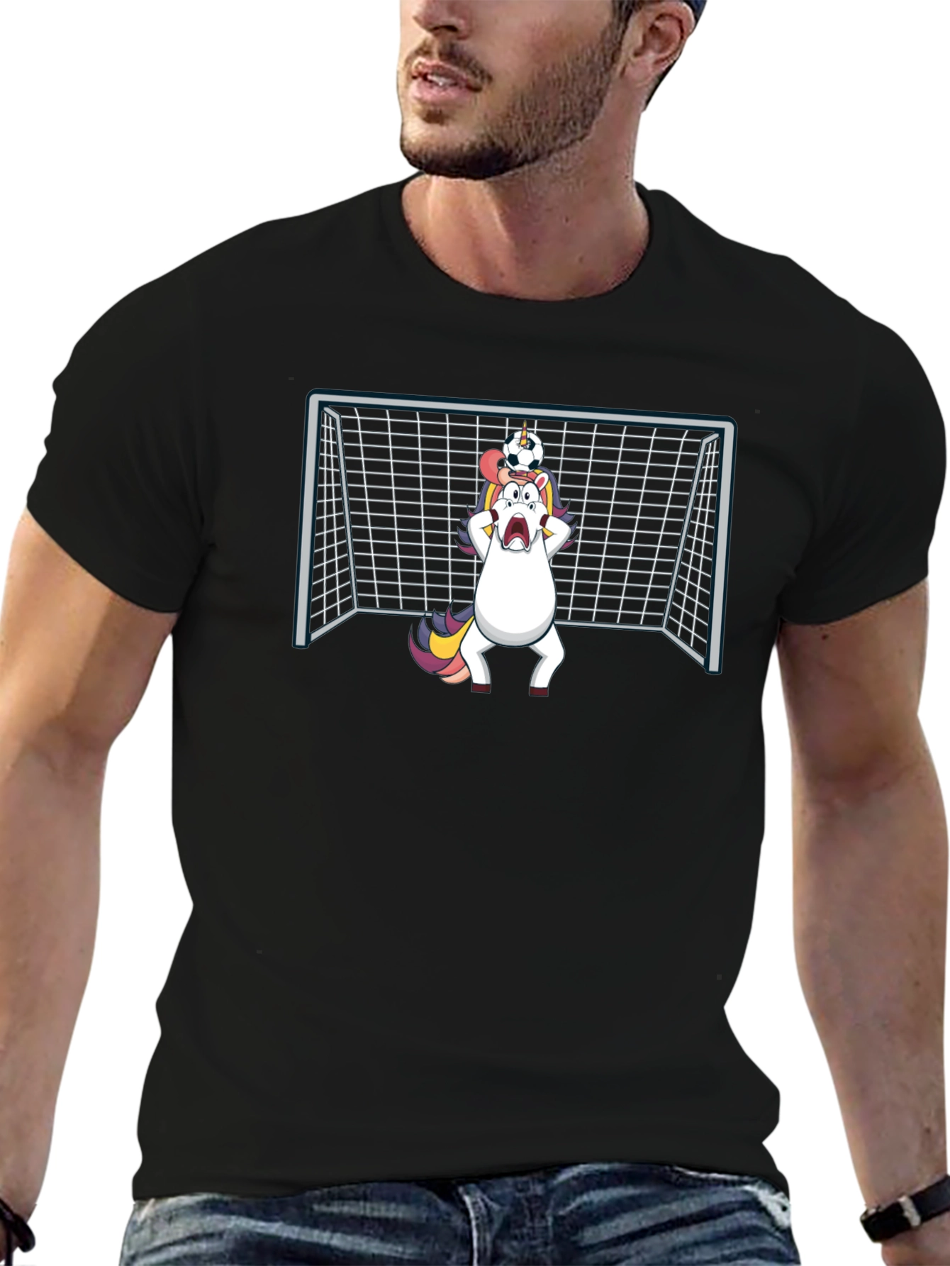 Unicorn Soccer Goalie Graphic Tee