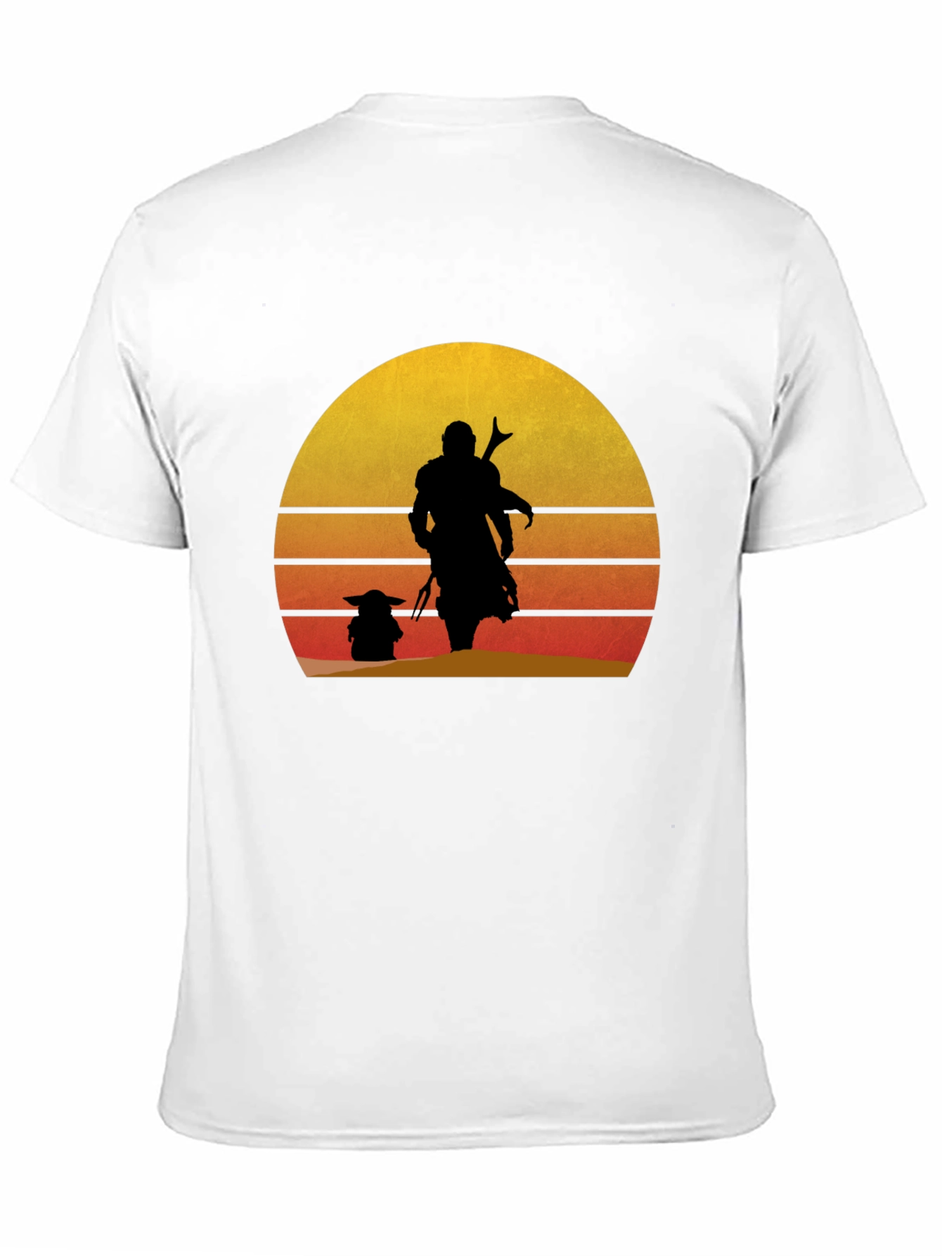 Mando & Grogu Sunset Graphic Tee - Black