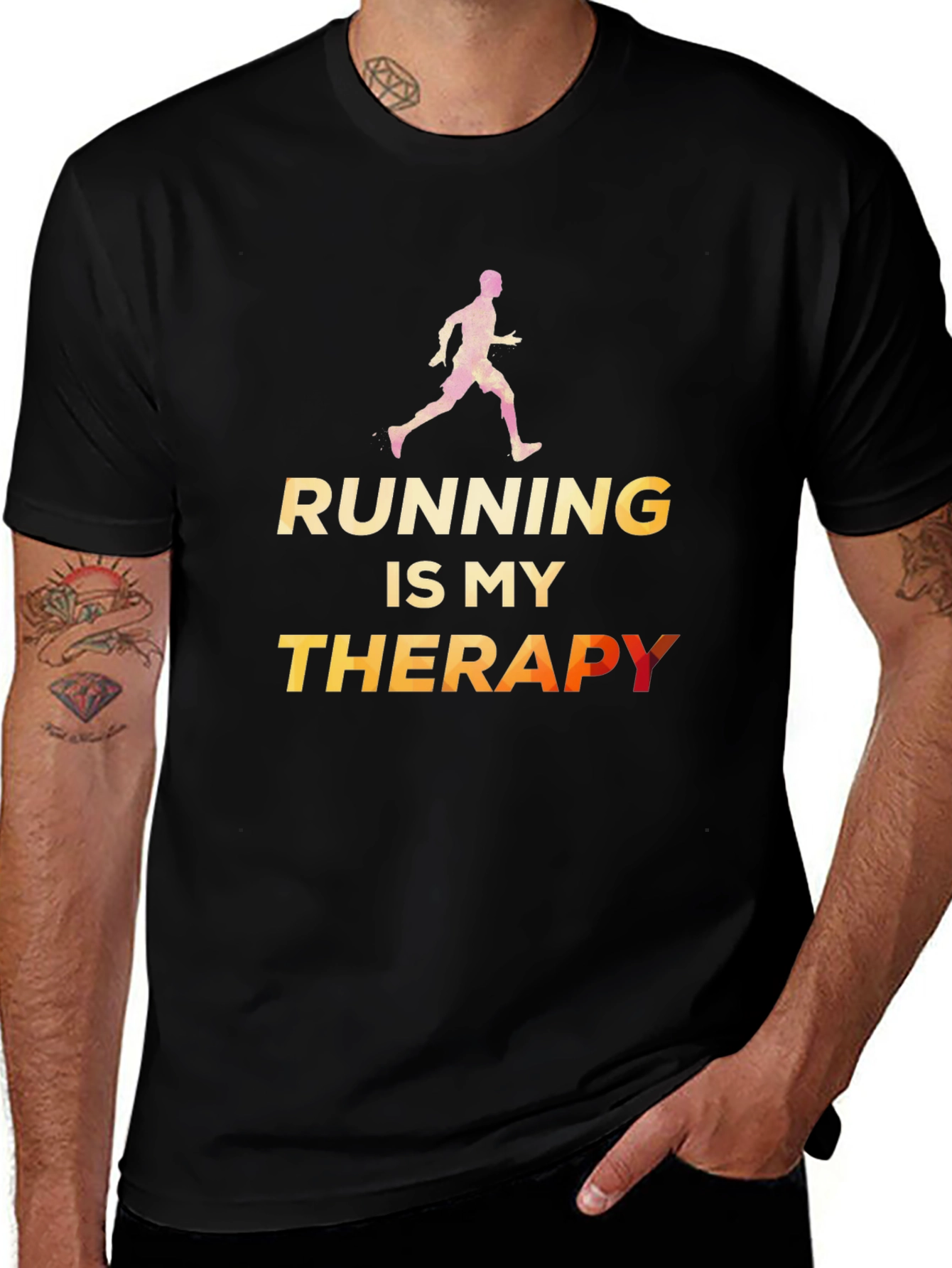 Running is My Therapy Graphic Tee