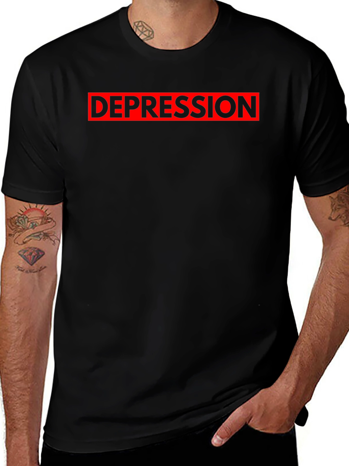 Depression Graphic Tee - Black