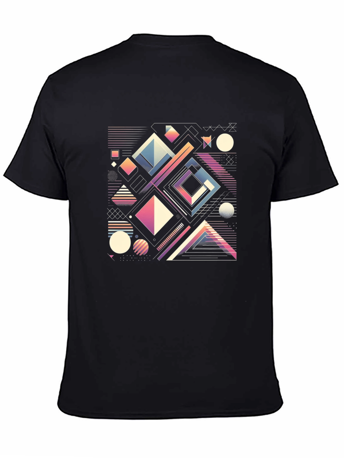 Geometric Pattern T-Shirt - Retro Modern Style