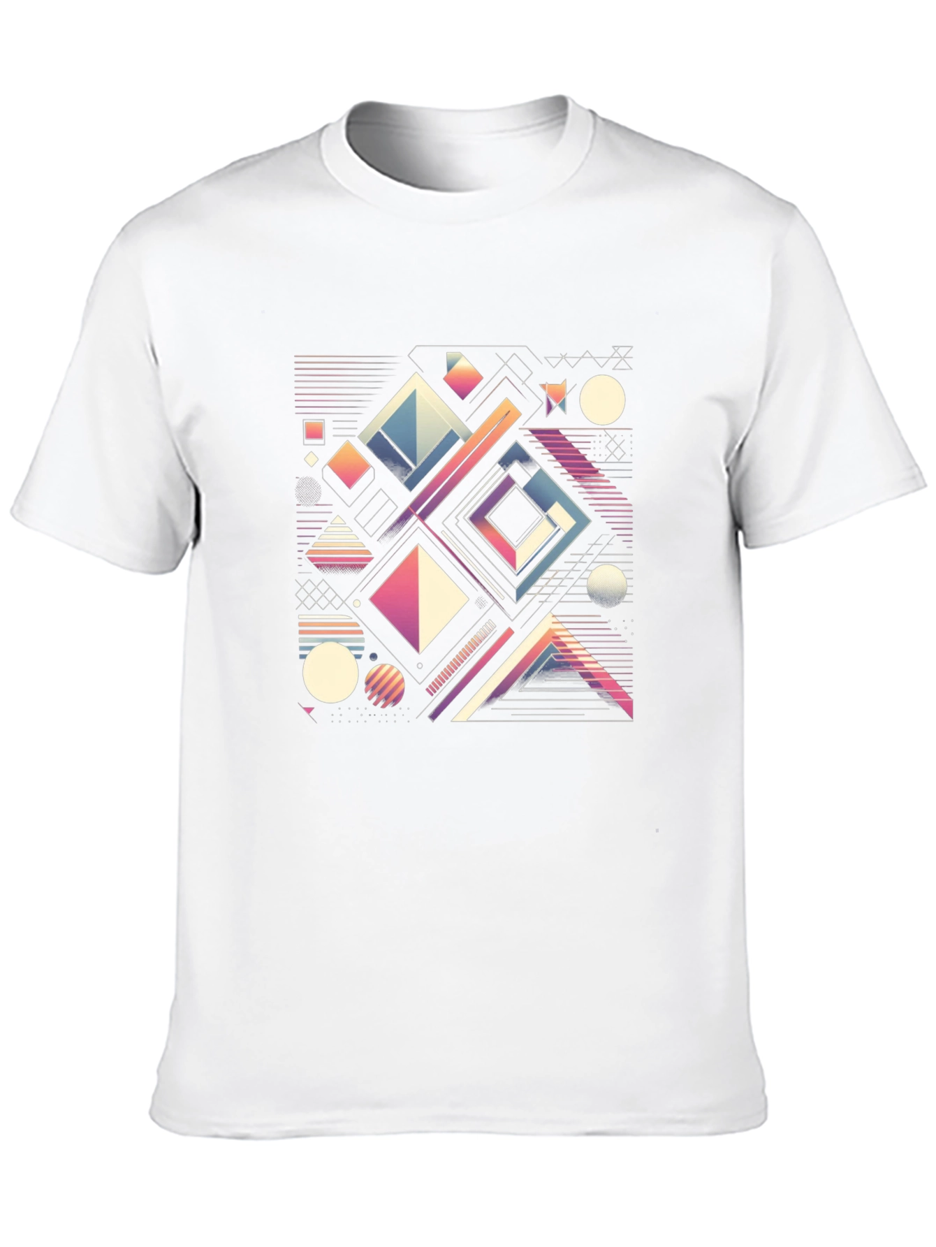 Geometric Pattern T-Shirt - Retro Modern Style