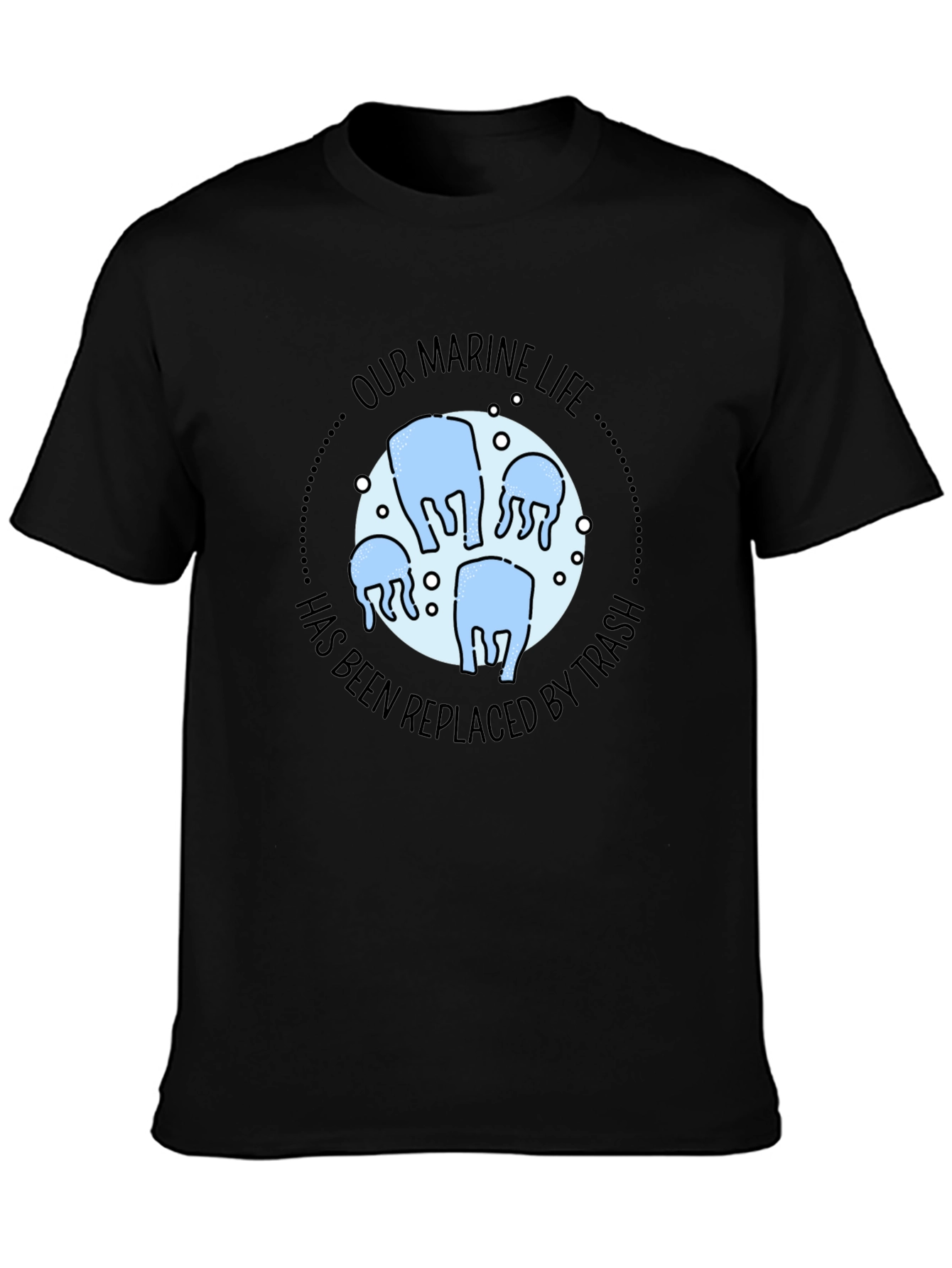 Marine Life Trash T-Shirt - Ocean Conservation Tee