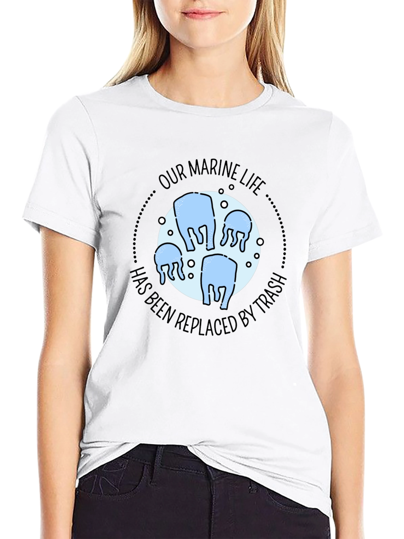 Marine Life Trash T-Shirt - Ocean Conservation Tee