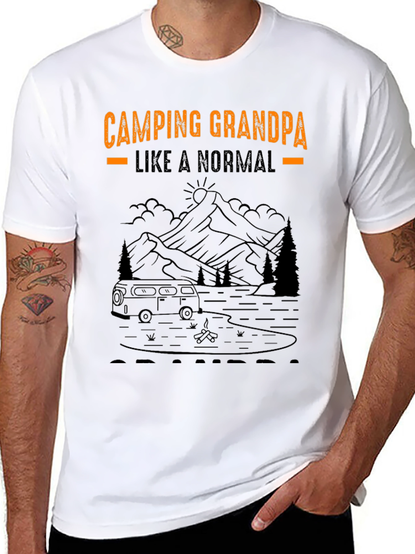 Camping Grandpa Graphic Tee