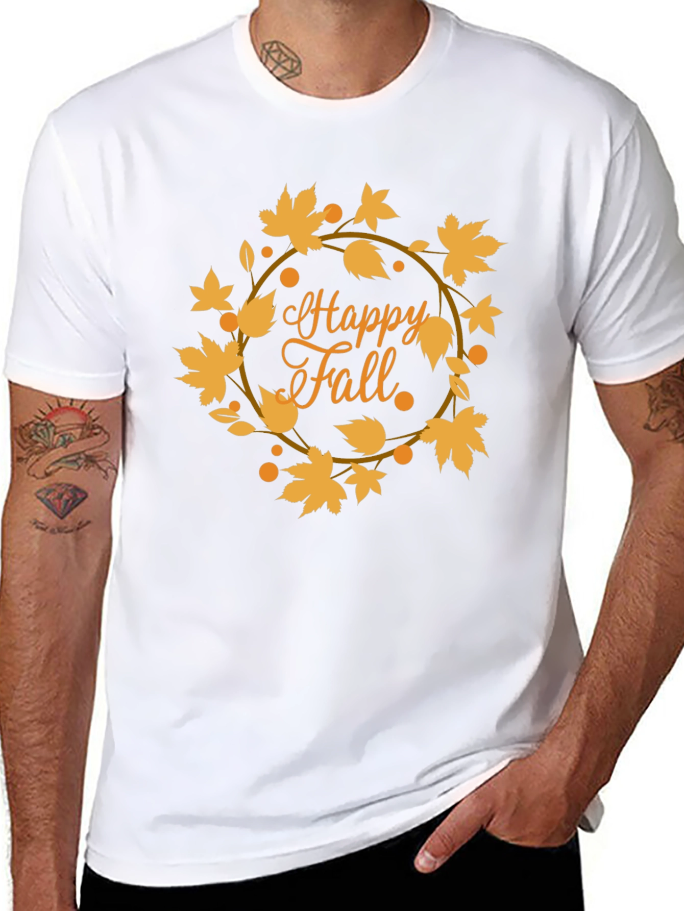 Happy Fall Graphic Tee - Black