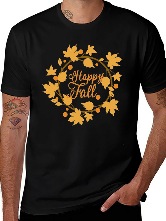 Happy Fall Graphic Tee - Black