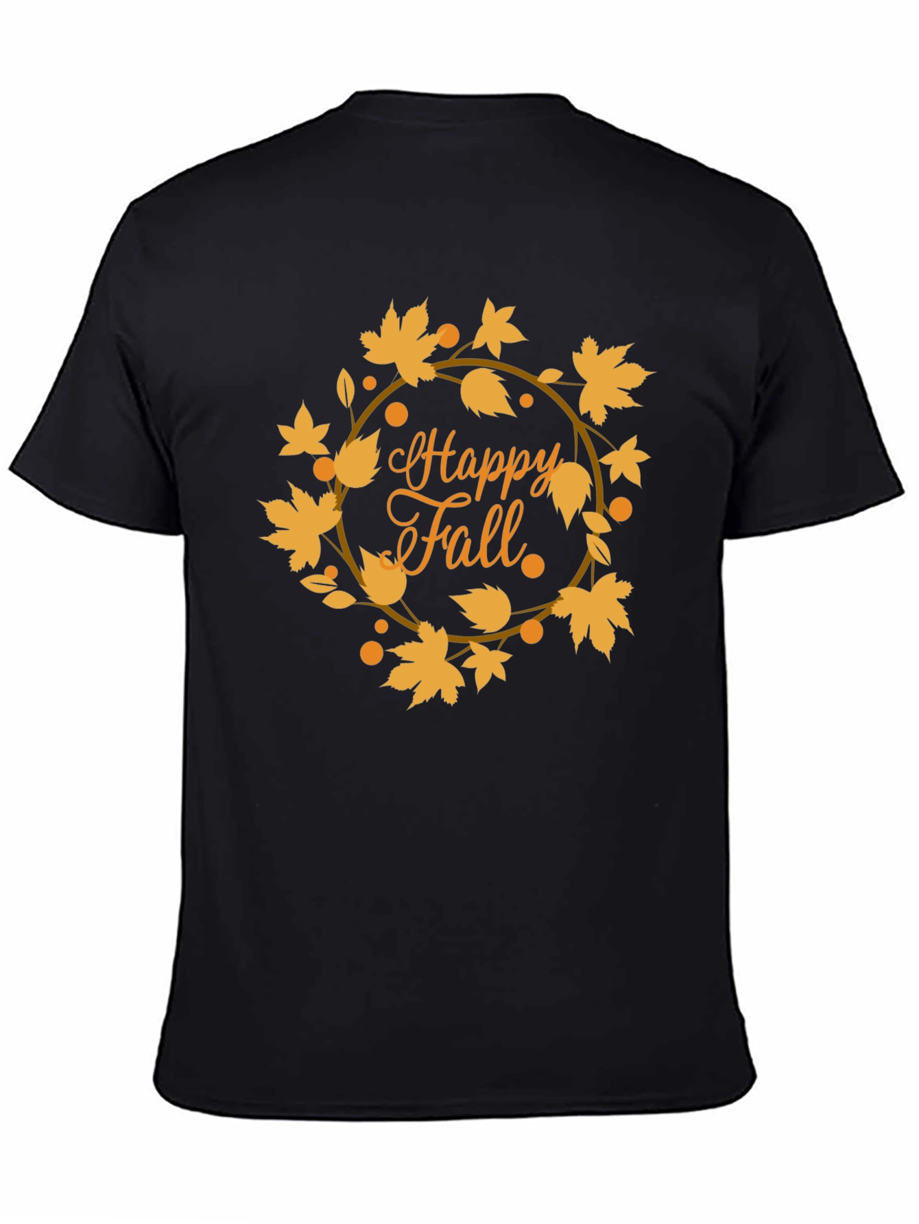 Happy Fall Graphic Tee - Black