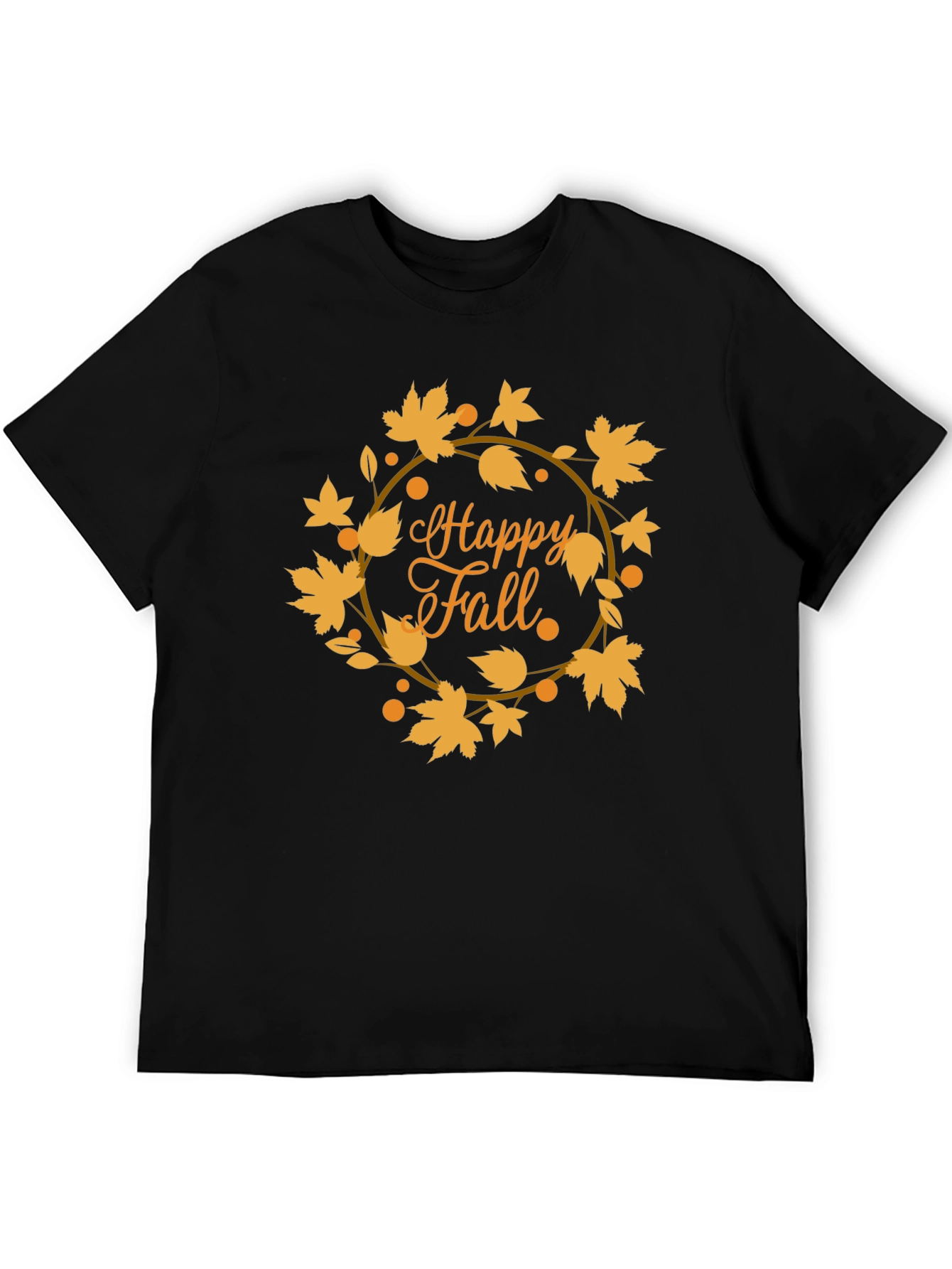 Happy Fall Graphic Tee - Black
