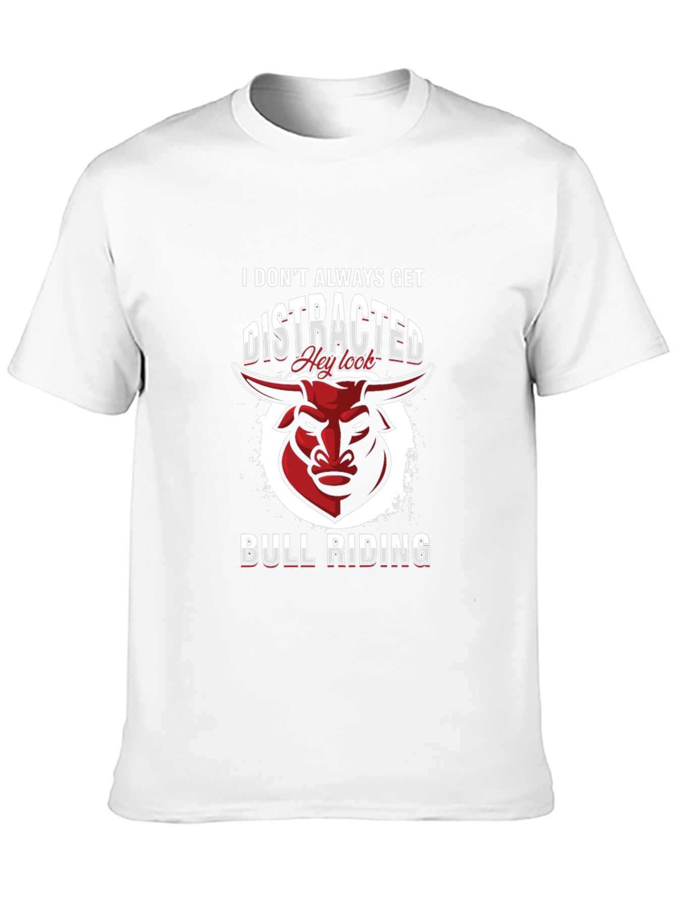 Bull Riding T-Shirt - Distracted Funny Tee
