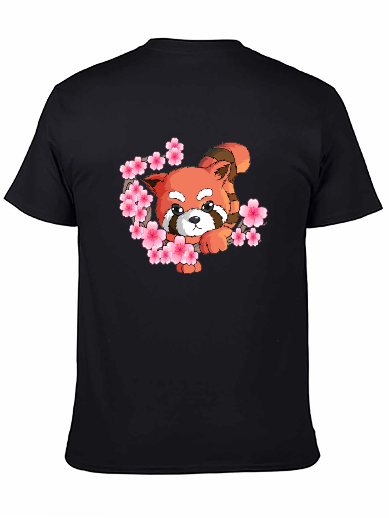 Cute Red Panda Blossom Graphic Tee