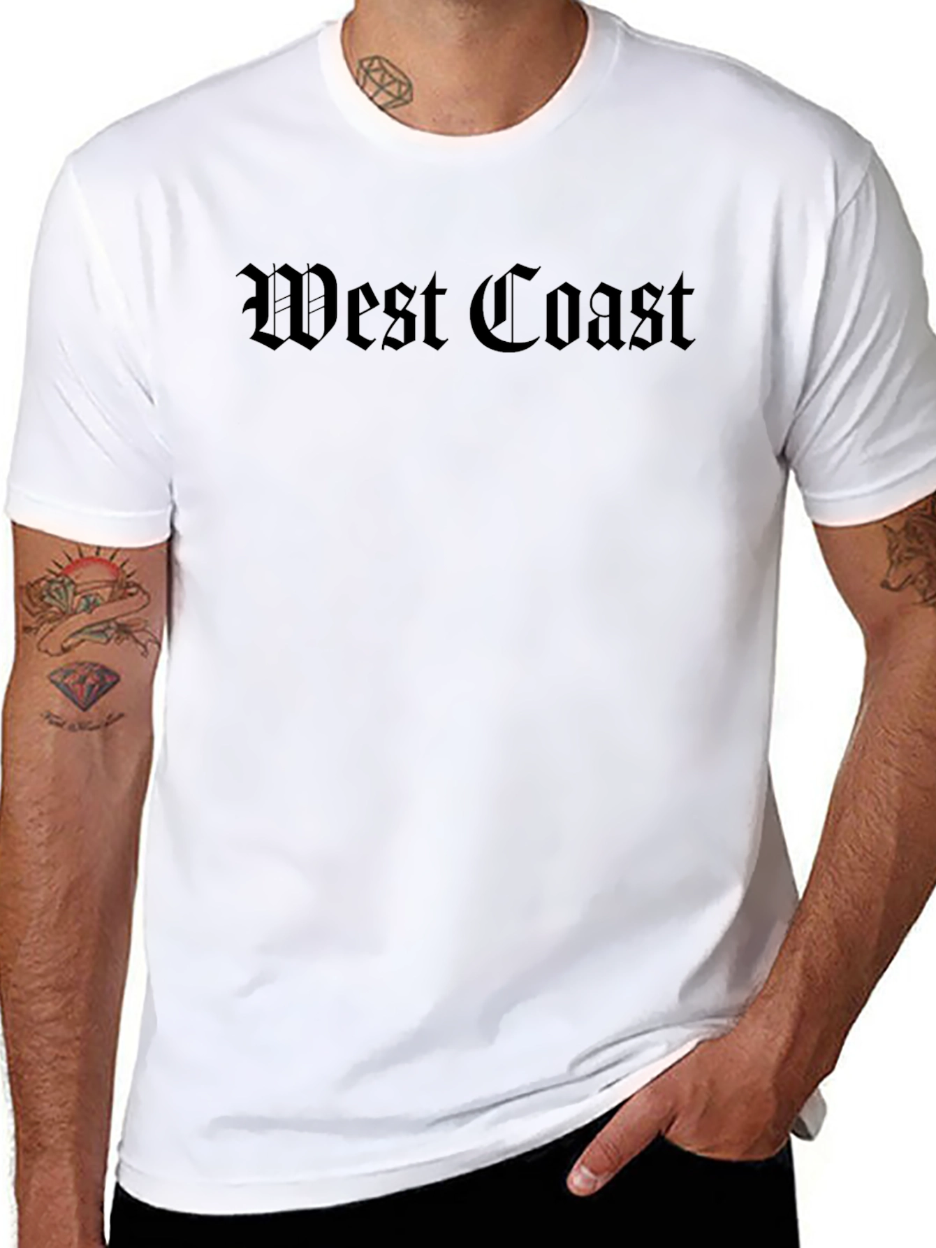 West Coast Black Graphic Tee - Streetwear Fashion