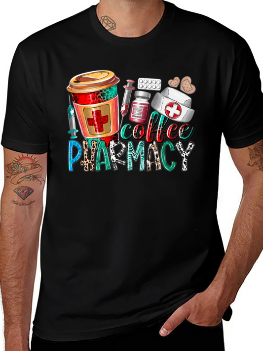 Coffee & Pharmacy Graphic T-Shirt