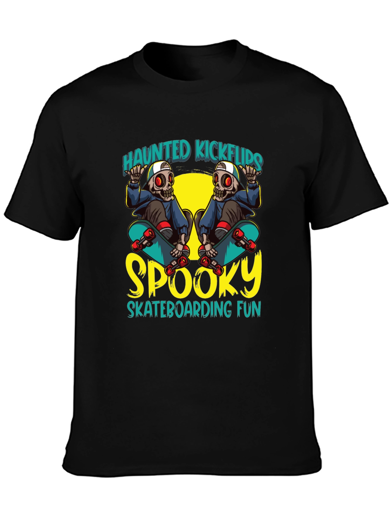 Haunted Kickflips Skateboarder T-Shirt