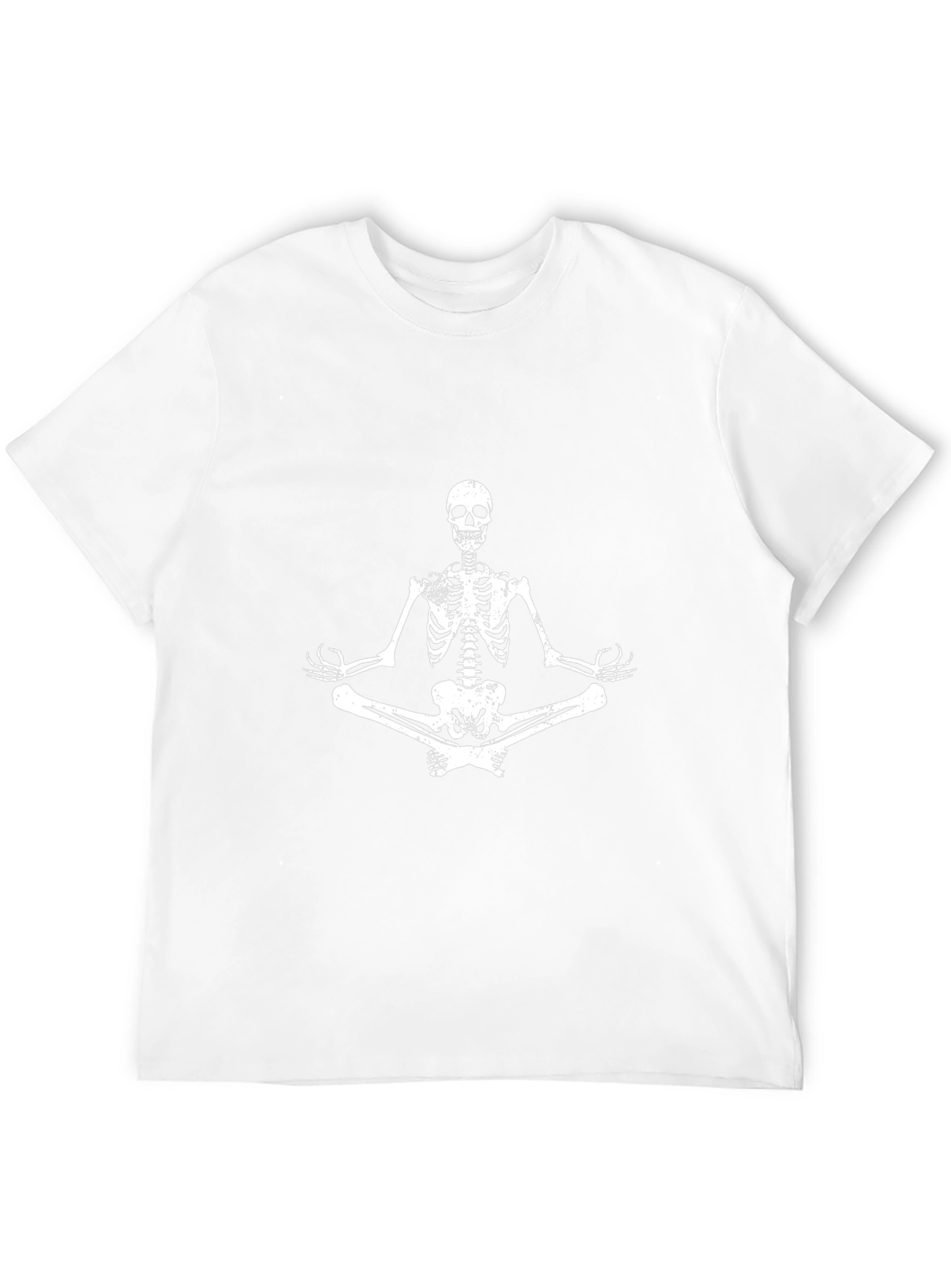 Meditating Skeleton Graphic Tee - Black