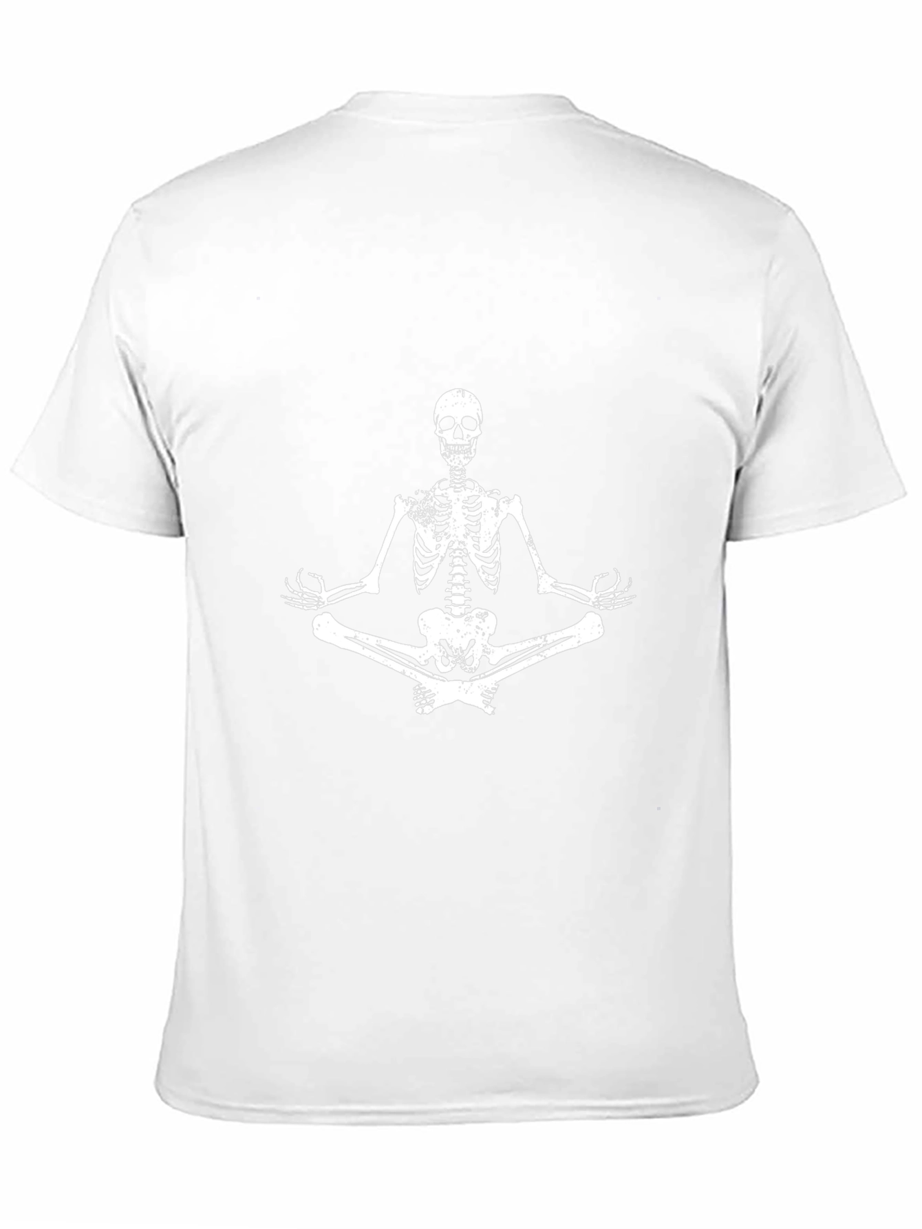 Meditating Skeleton Graphic Tee - Black