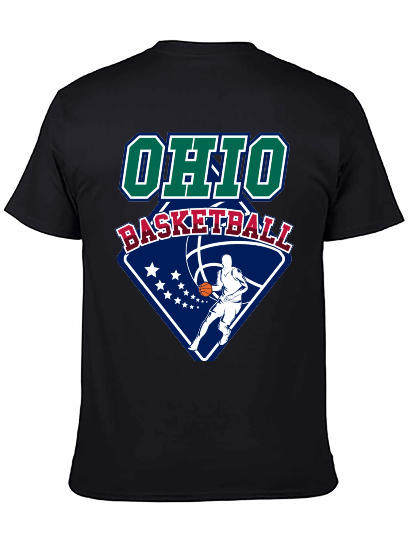 Ohio Basketball Graphic Tee - Black Cotton T-Shirt