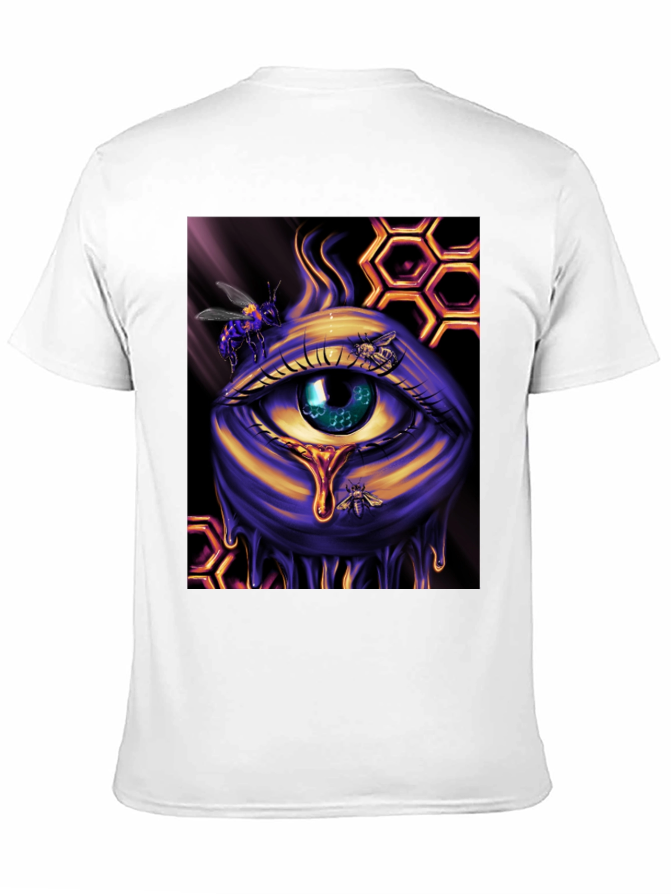 Surreal Honey Bee Eye Graphic T-Shirt