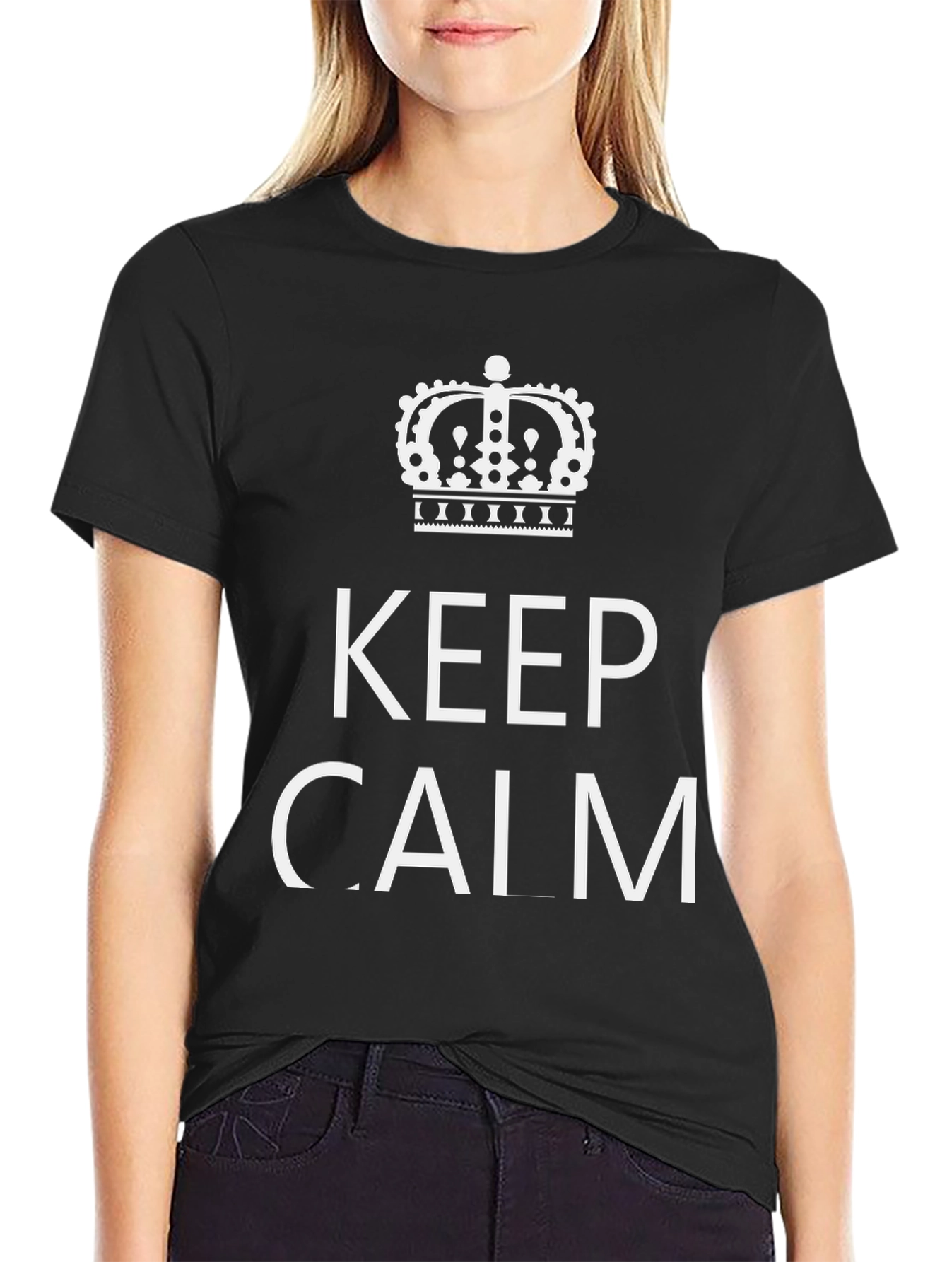 Keep Calm Graphic Print T-Shirt