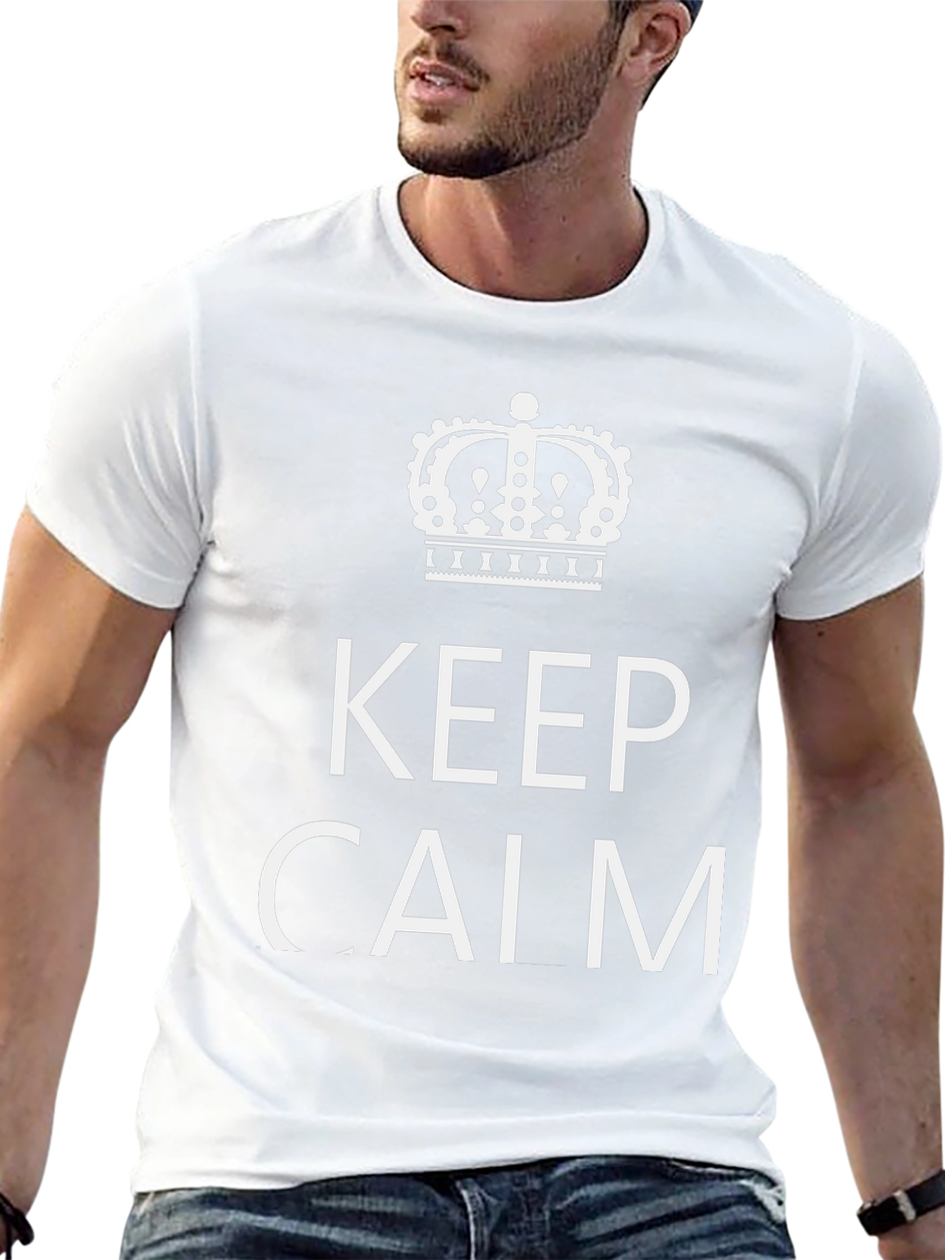 Keep Calm Graphic Print T-Shirt