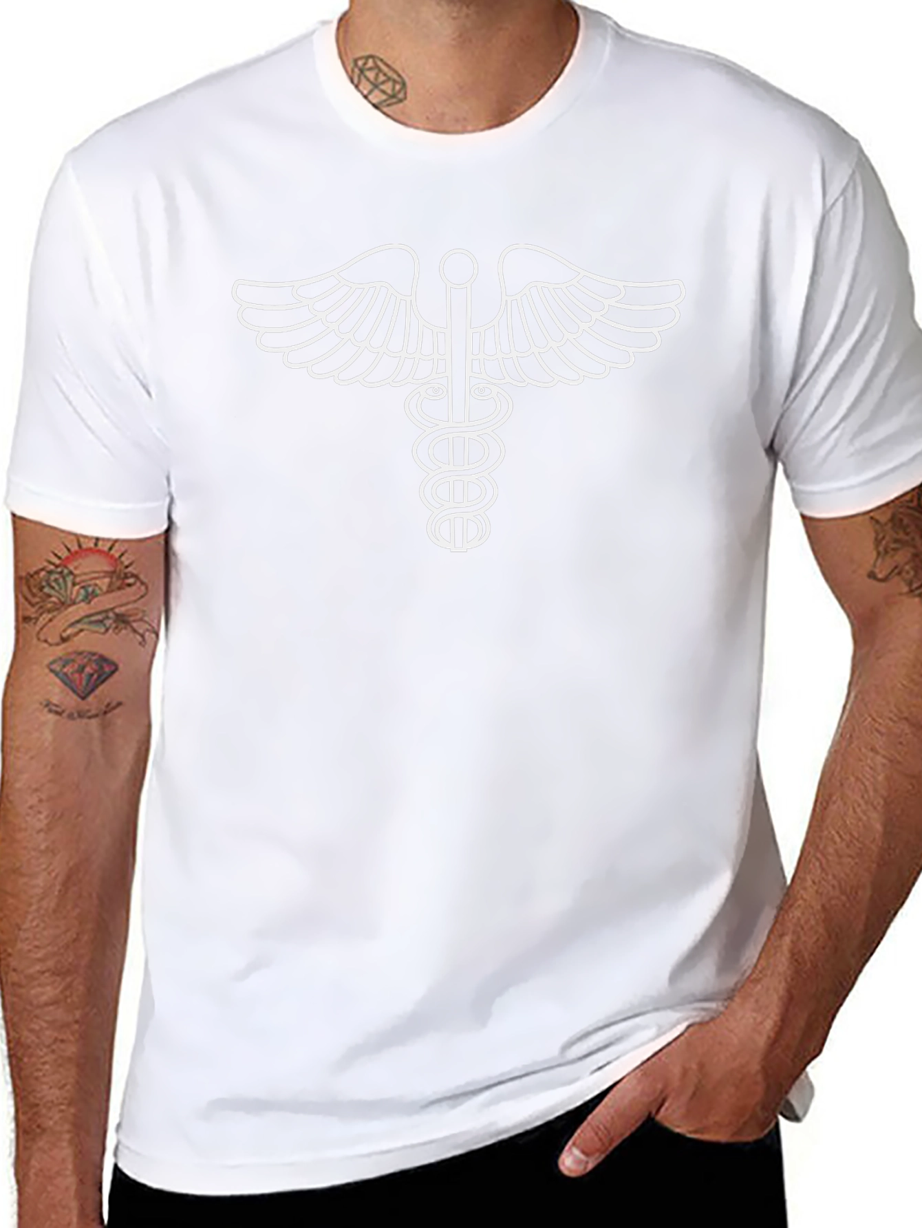 Medical Symbol T-Shirt - Black Cotton Tee
