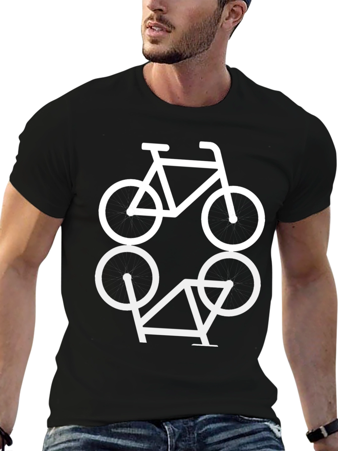 Geometric Bike Graphic T-Shirt
