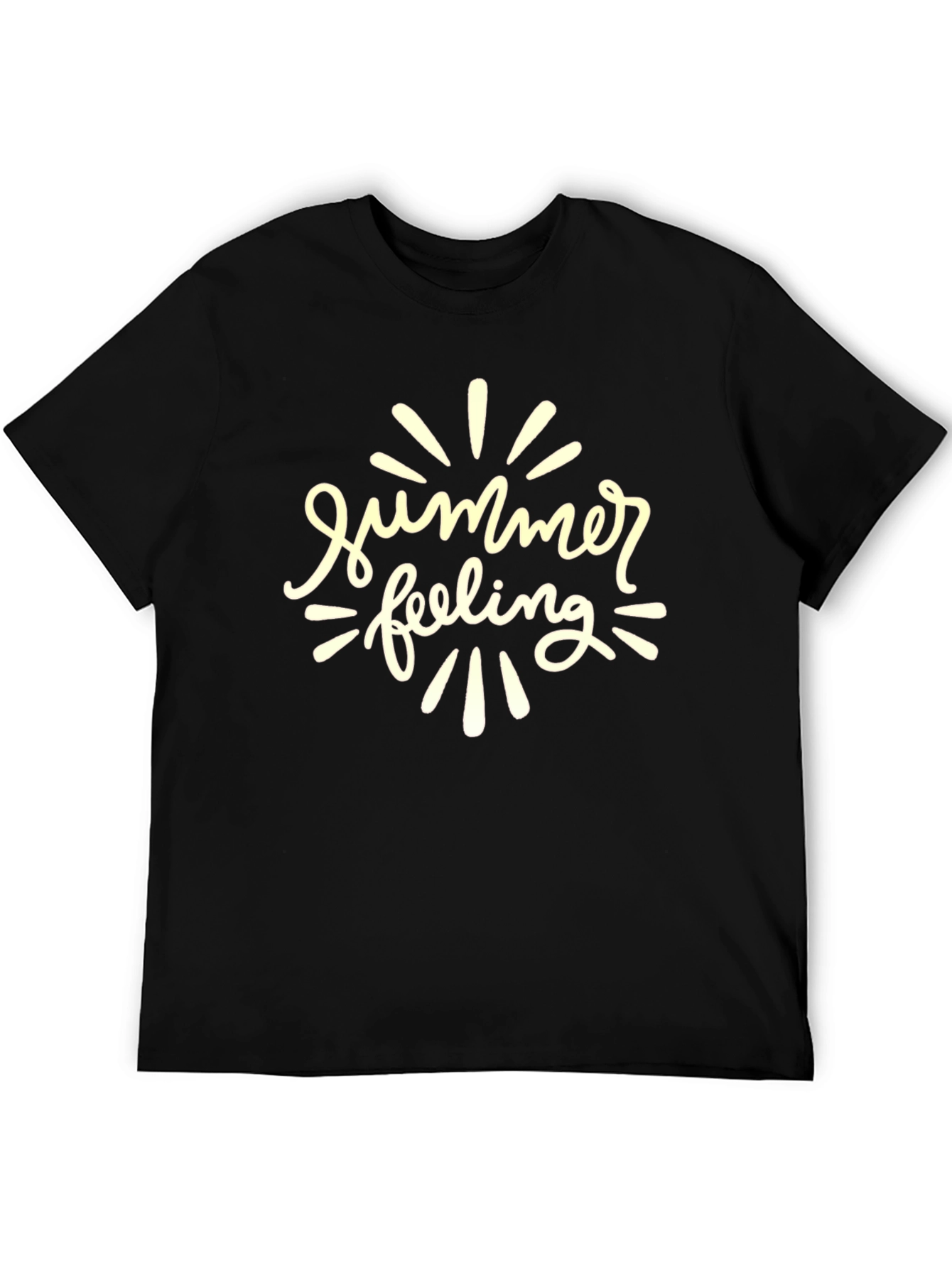 Summer Feeling Black Graphic Tee