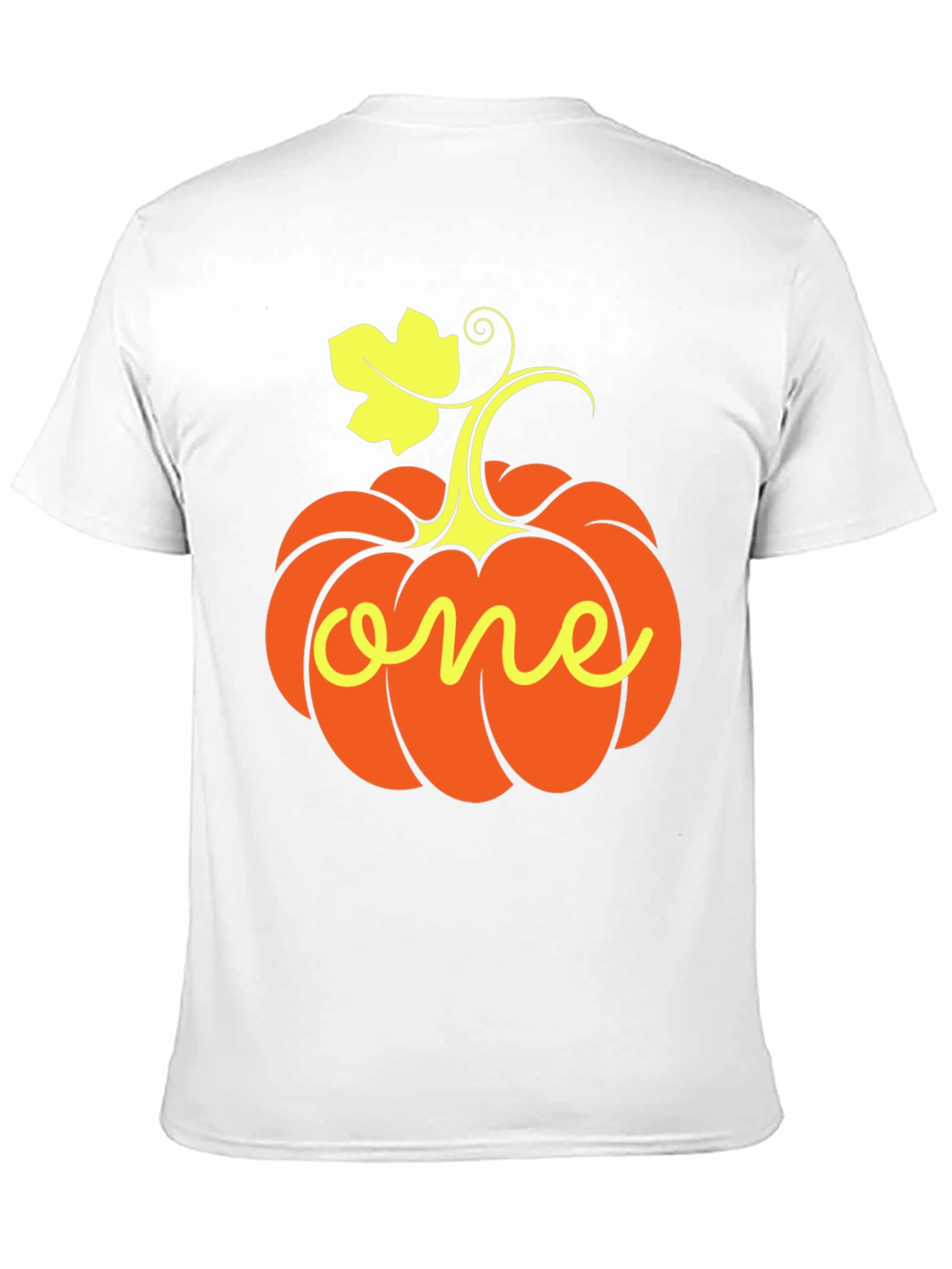 One Pumpkin Halloween Black T-Shirt