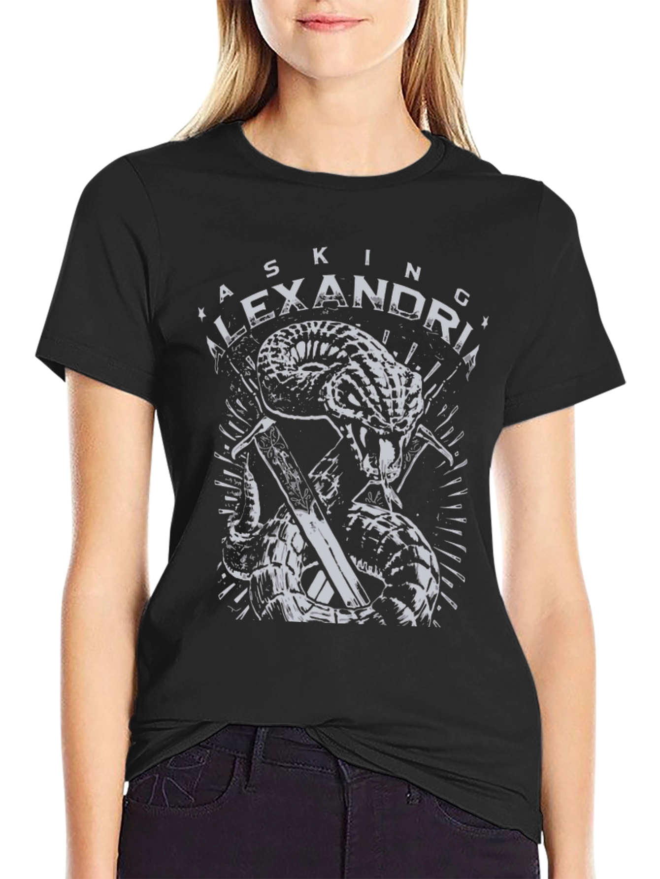 Asking Alexandria Snake Swords Graphic T-Shirt