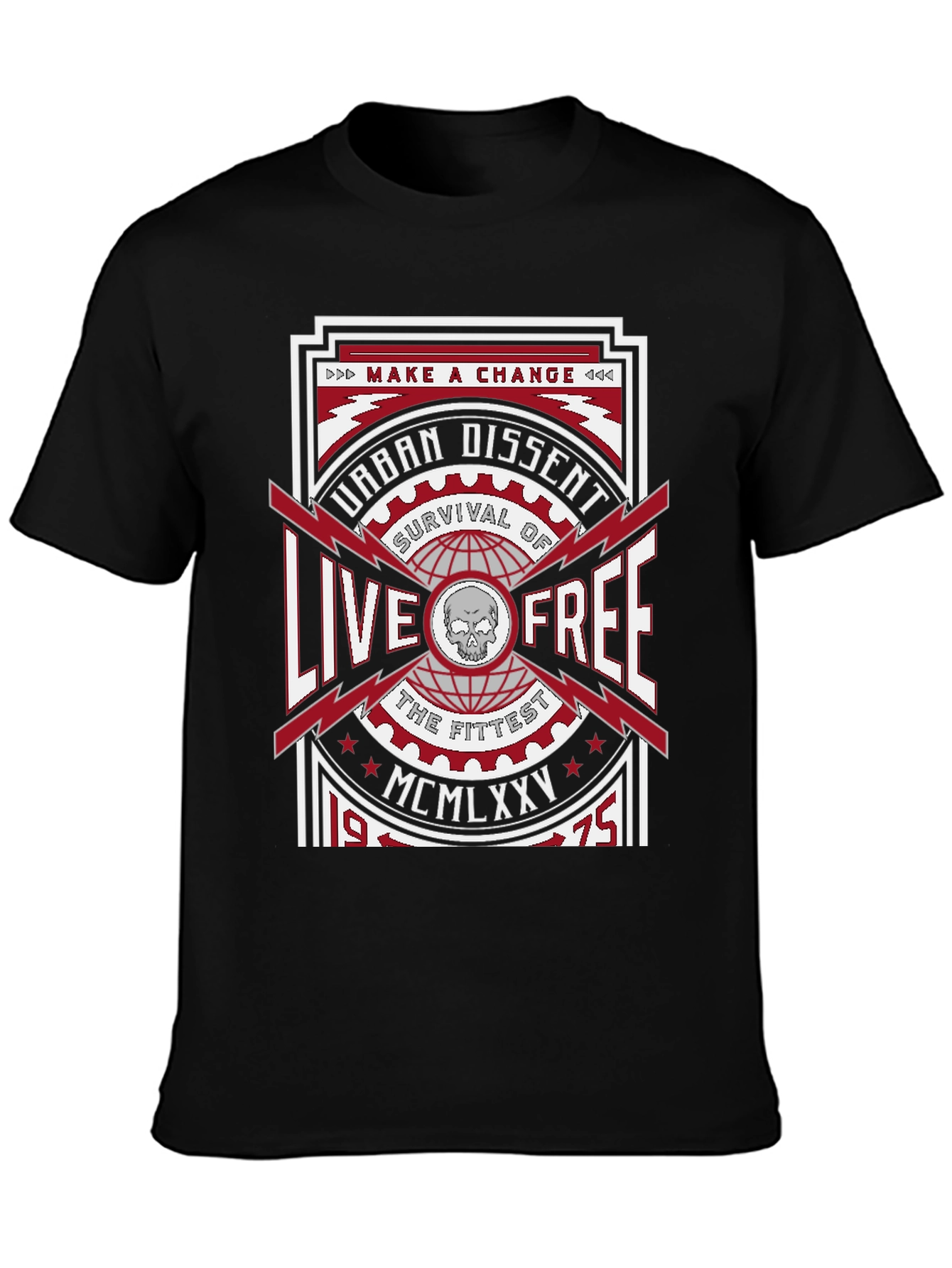 Urban Dissent Live Free Graphic T-Shirt
