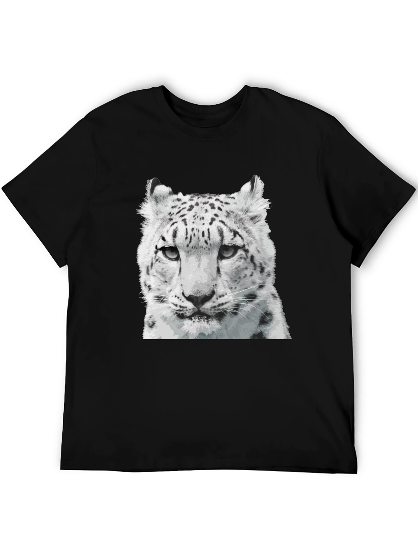 Snow Leopard Graphic Tee - Cool Cat Shirt