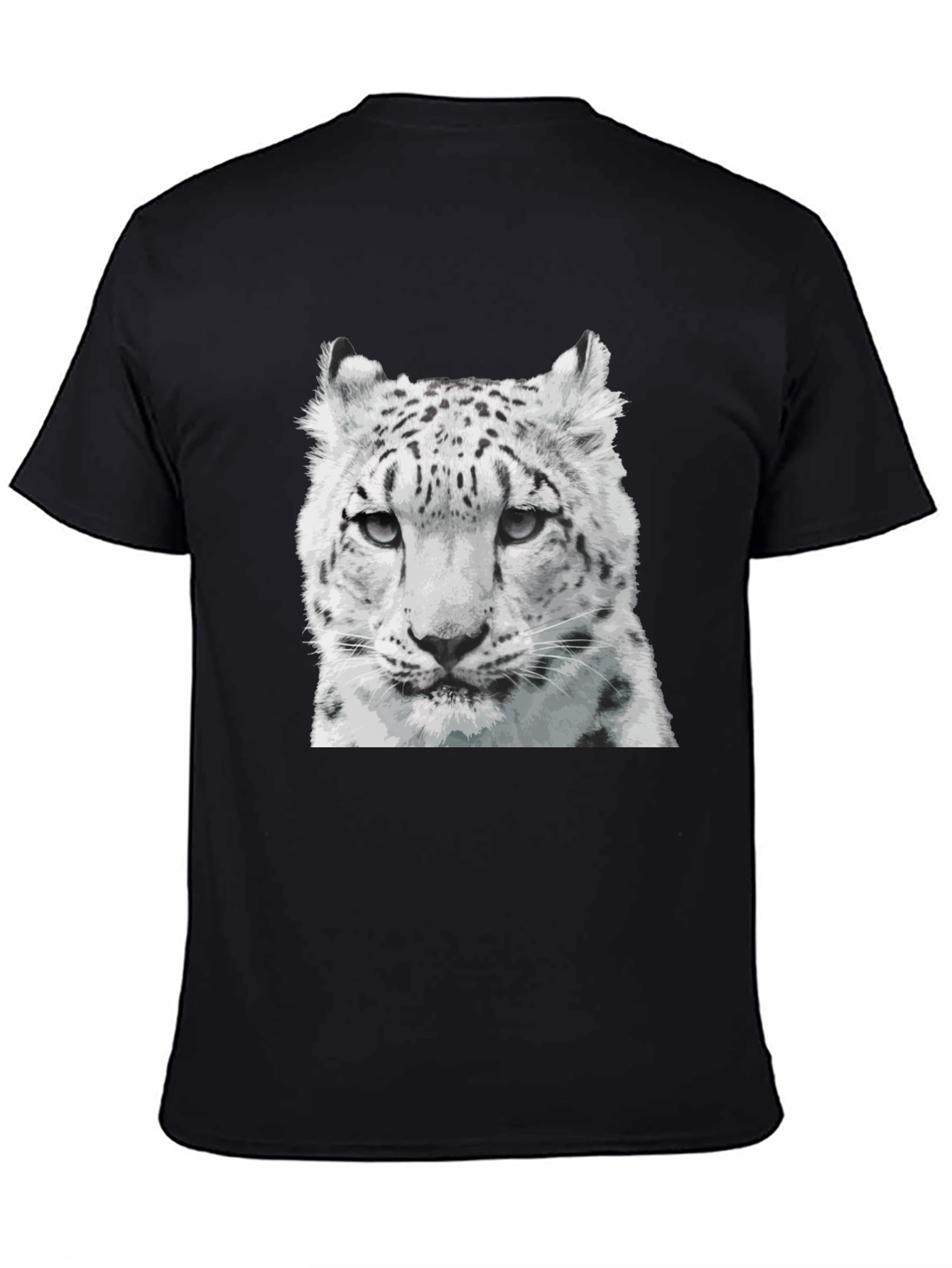 Snow Leopard Graphic Tee - Cool Cat Shirt