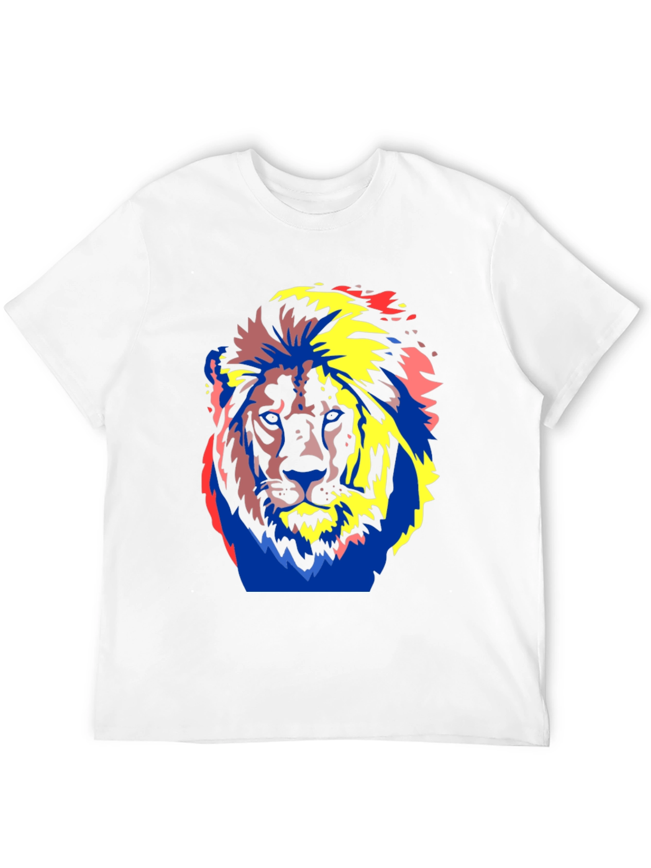 Bold Lion Graphic Tee - Black Cotton T-Shirt
