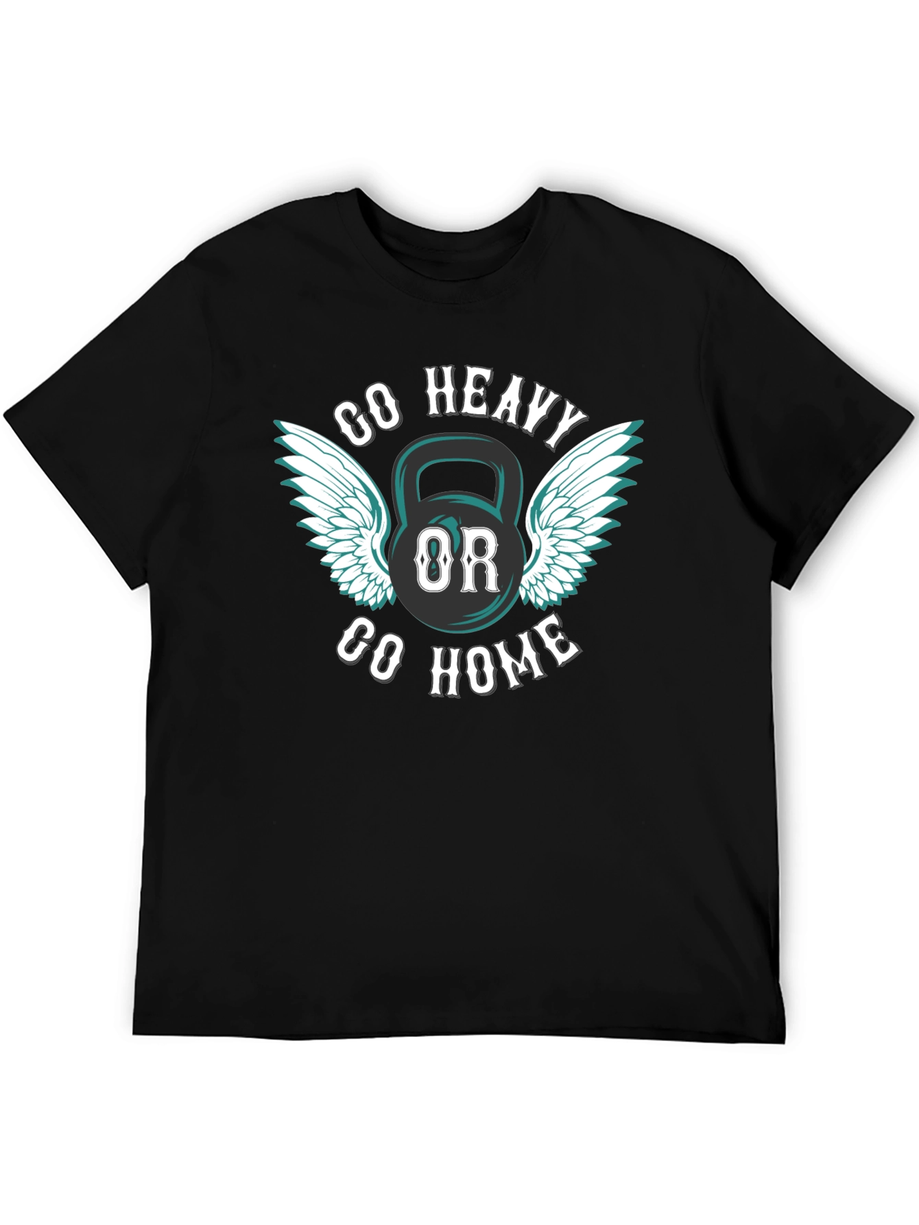 Go Heavy or Go Home Kettlebell Graphic Tee