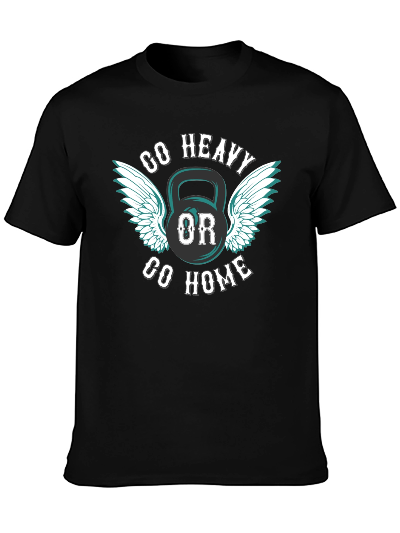 Go Heavy or Go Home Kettlebell Graphic Tee