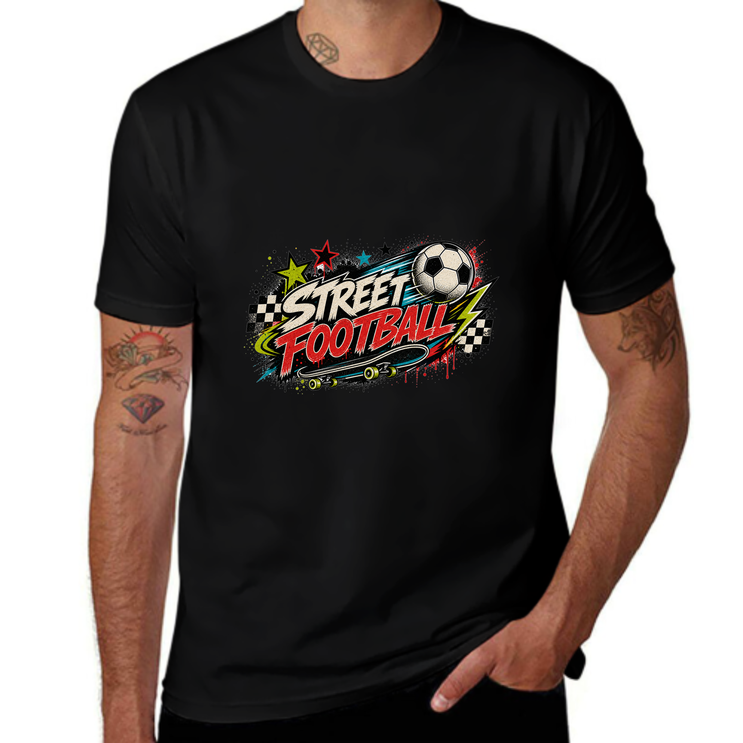 Exclusive Drop Street Football Color Splash Graphic Tee