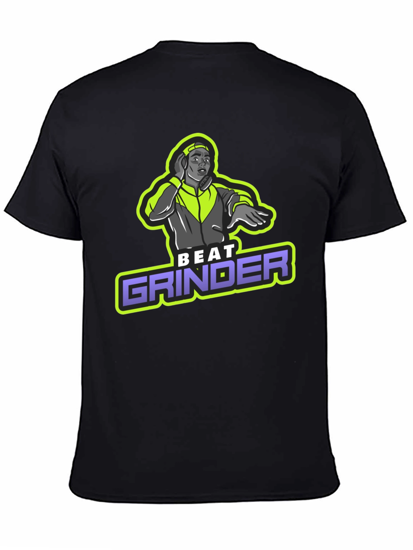 Beat Grinder Graphic T-Shirt - DJ Design