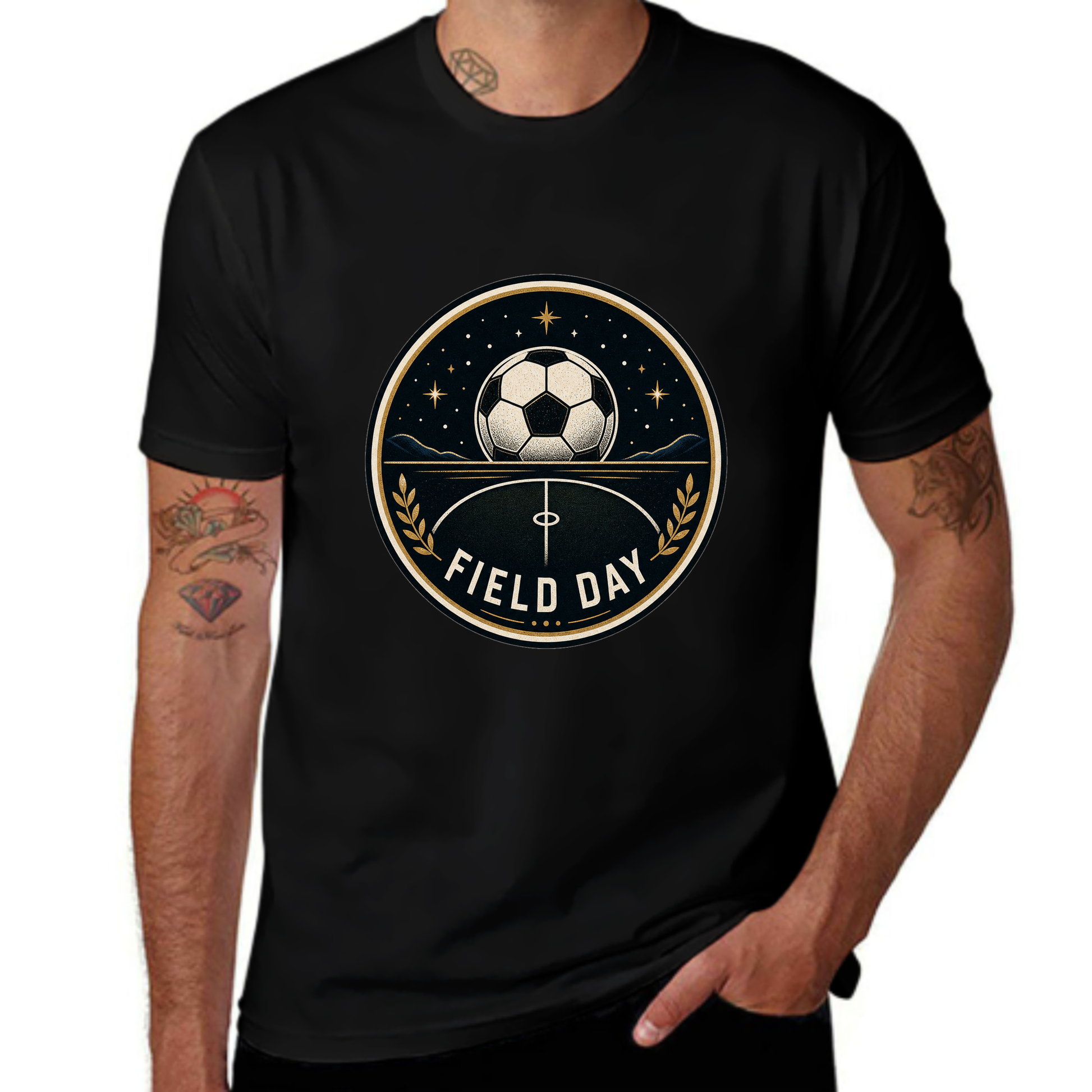 Match Day Special Field Day Soccer Oval Badge Tee