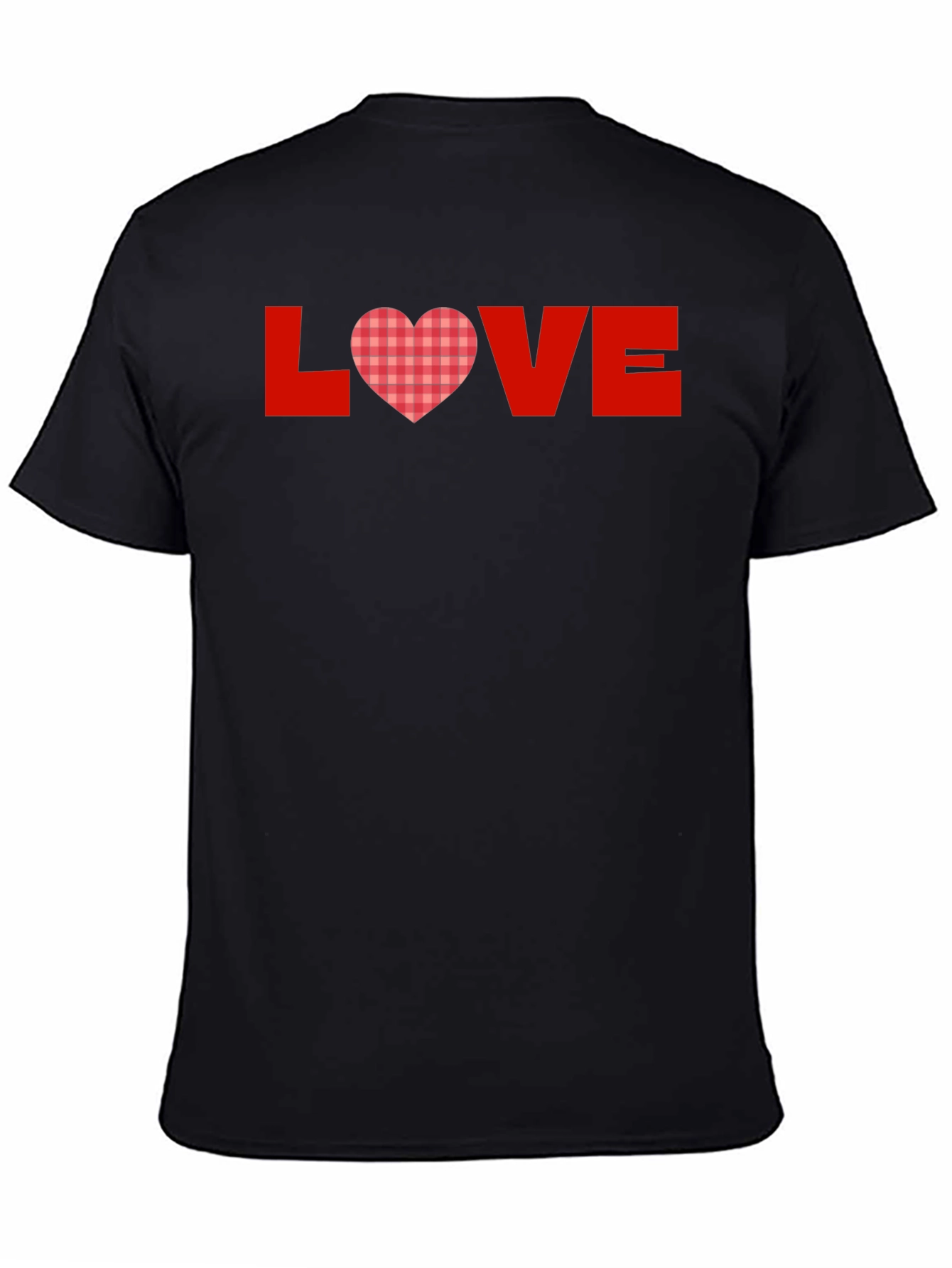 Love Heart Plaid Graphic Tee