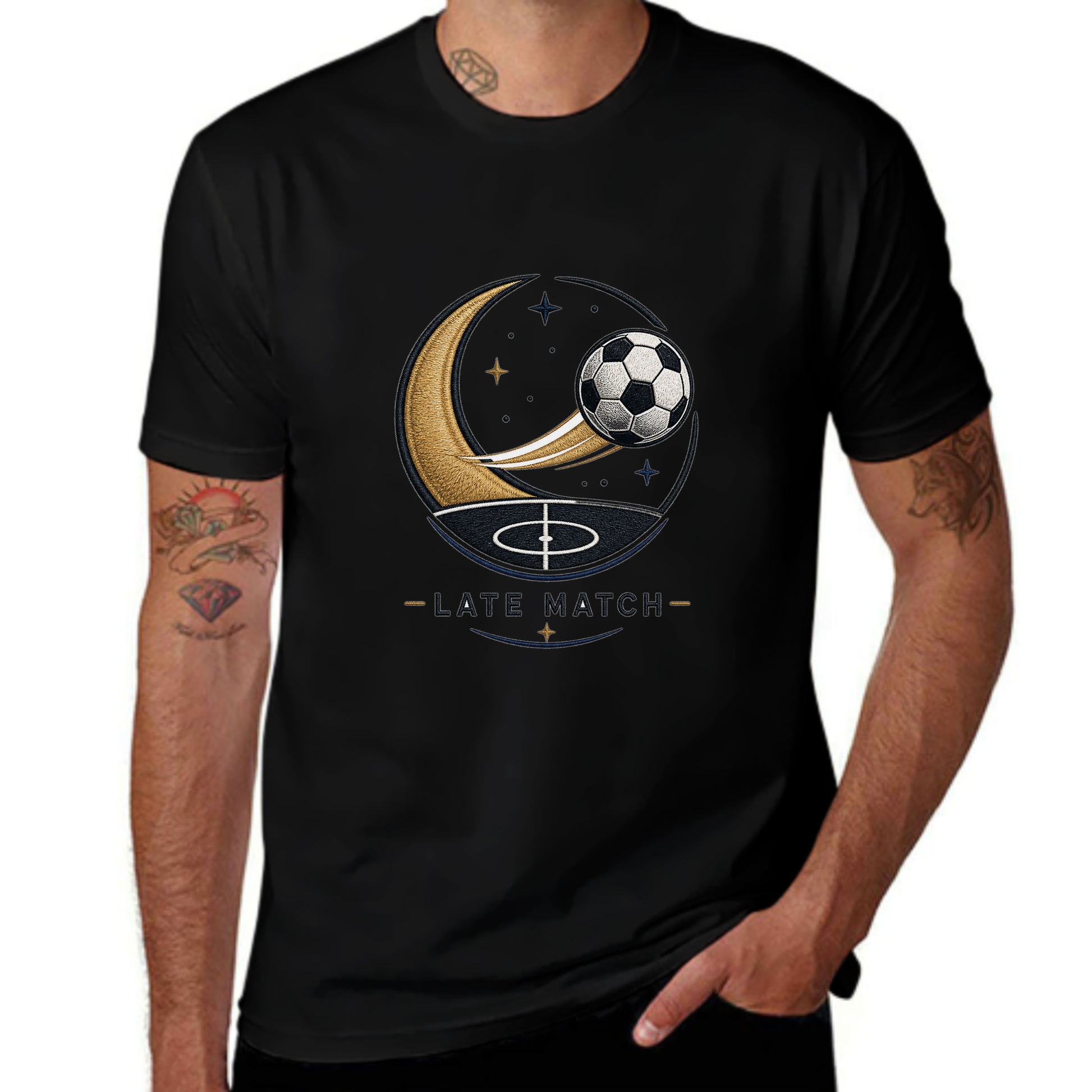 Premium Print Late Match Moon Soccer Tee