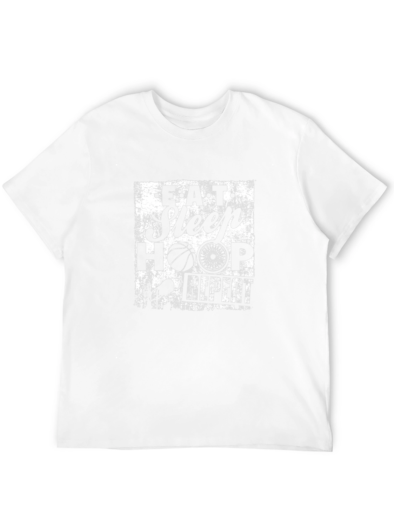 Eat Sleep Hoop Repeat Black Graphic Tee