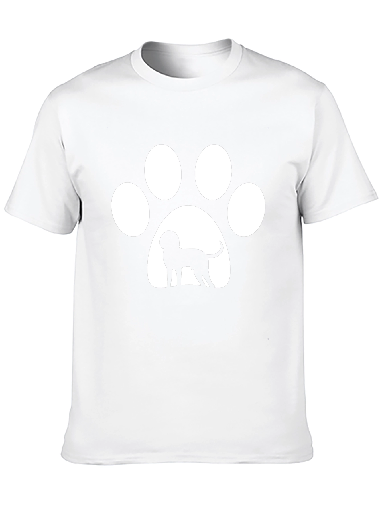 Dog Paw Print T-Shirt - Mens Black Tee