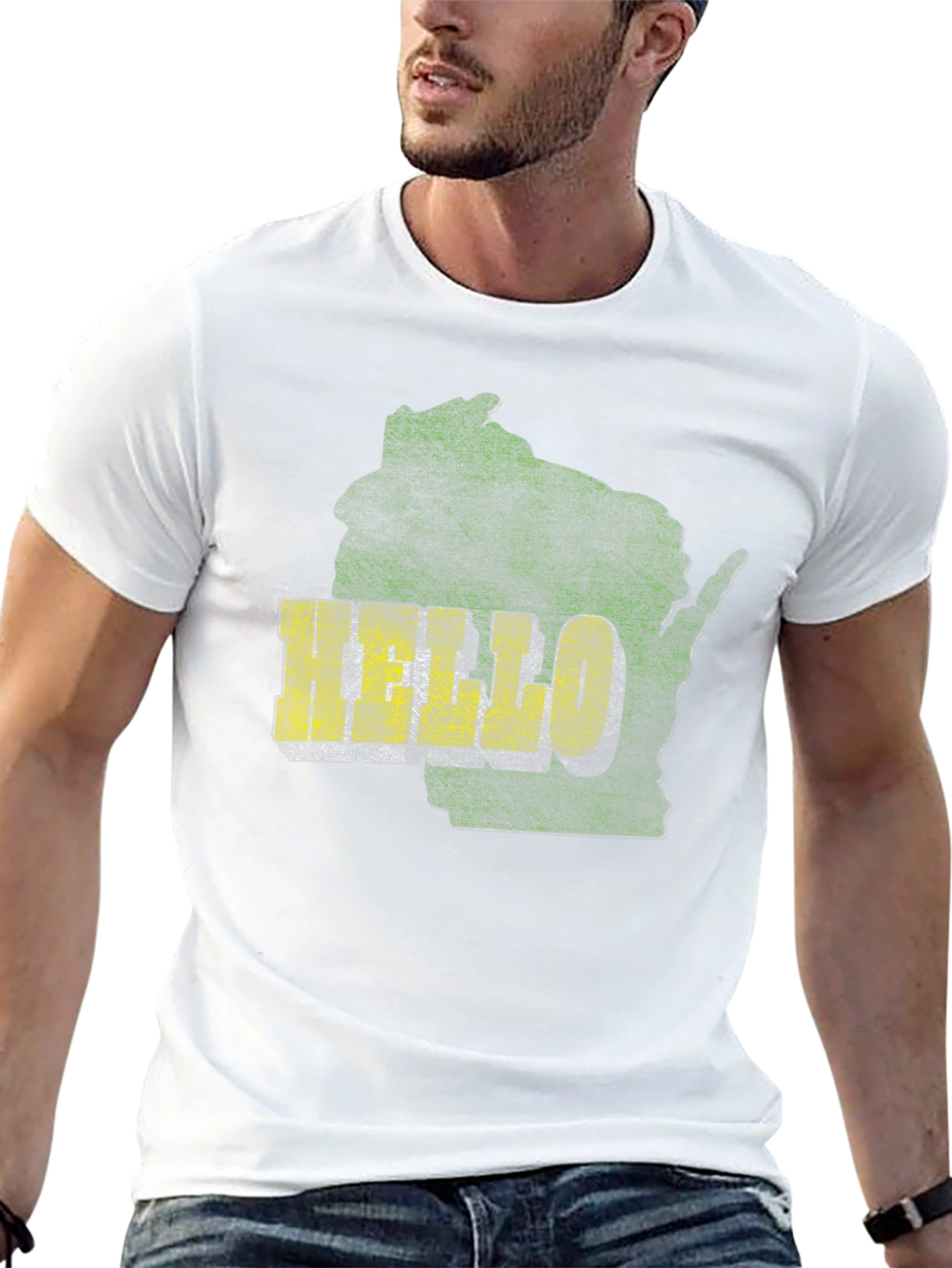 Wisconsin Graphic Tee - Distressed Style