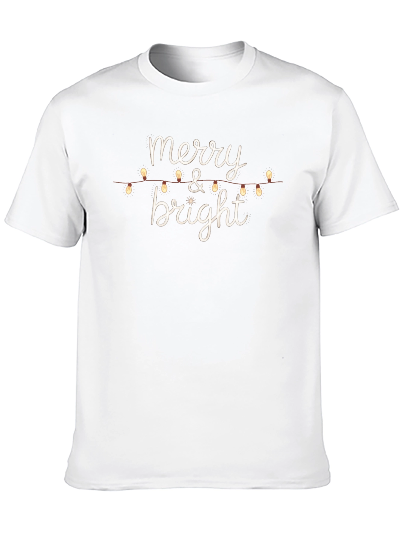 Merry & Bright Christmas Lights T-Shirt