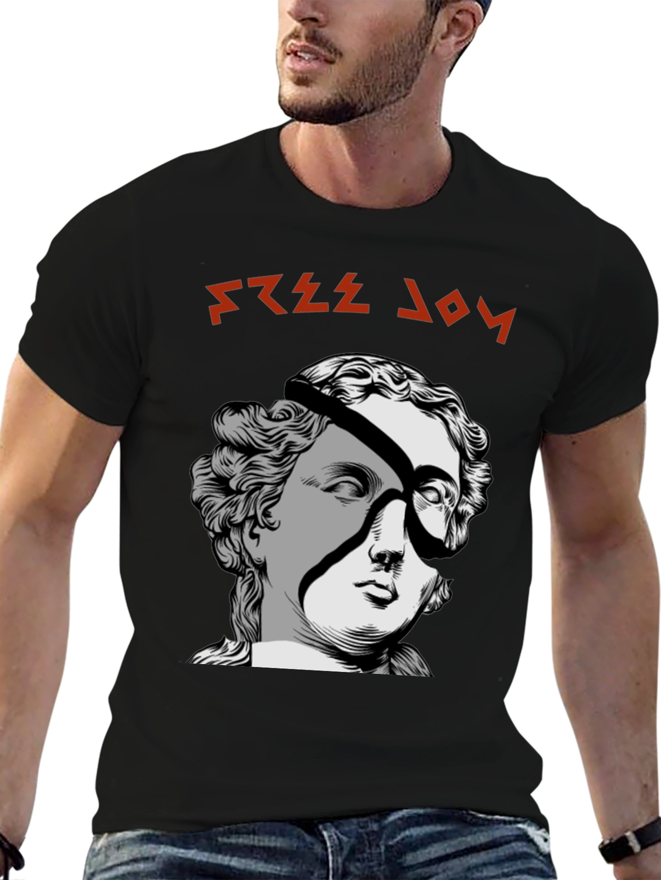 Free Joy Graphic Tee - Unique Design Black T-Shirt