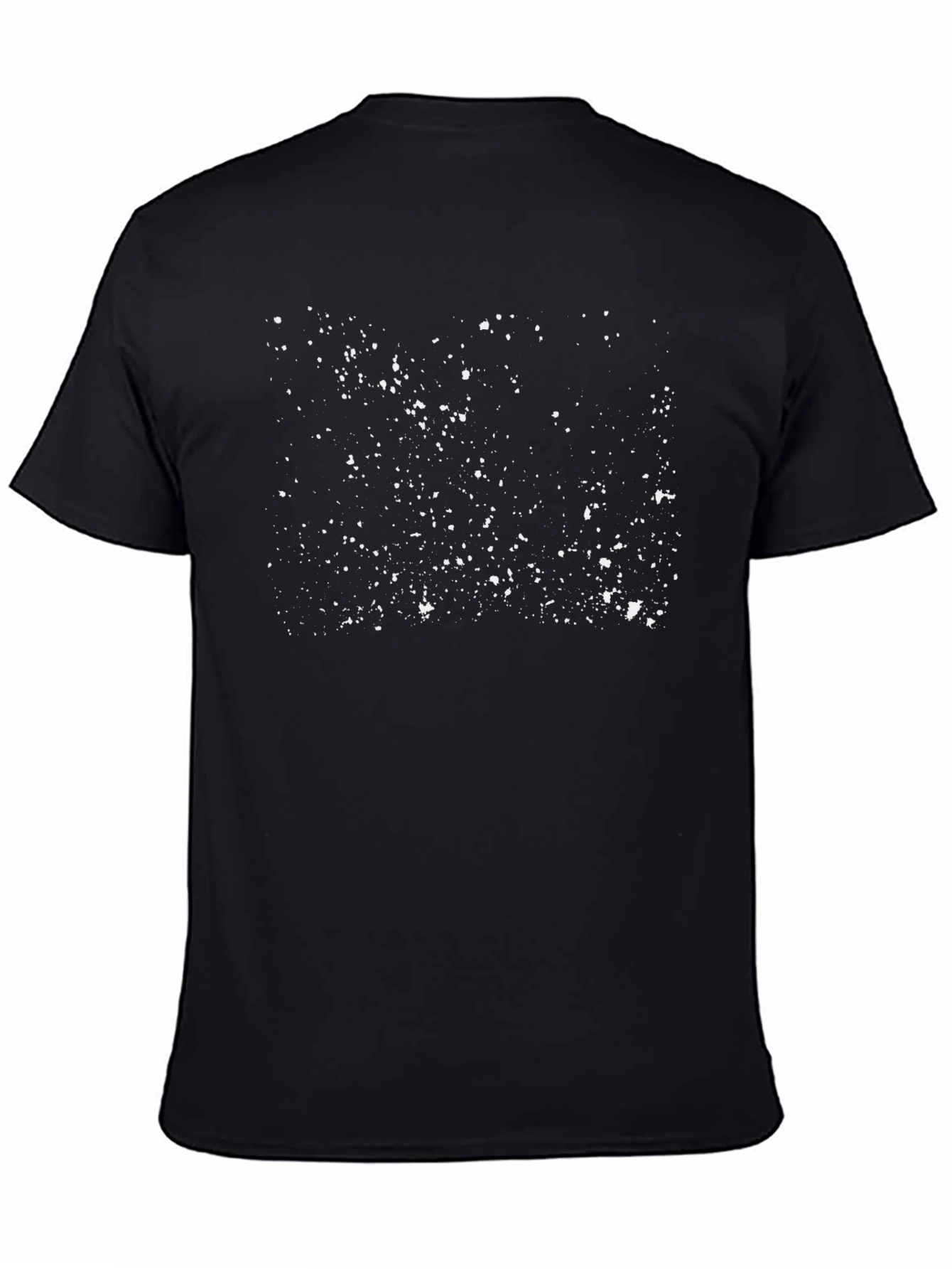 Abstract Splatter Print Black T-Shirt