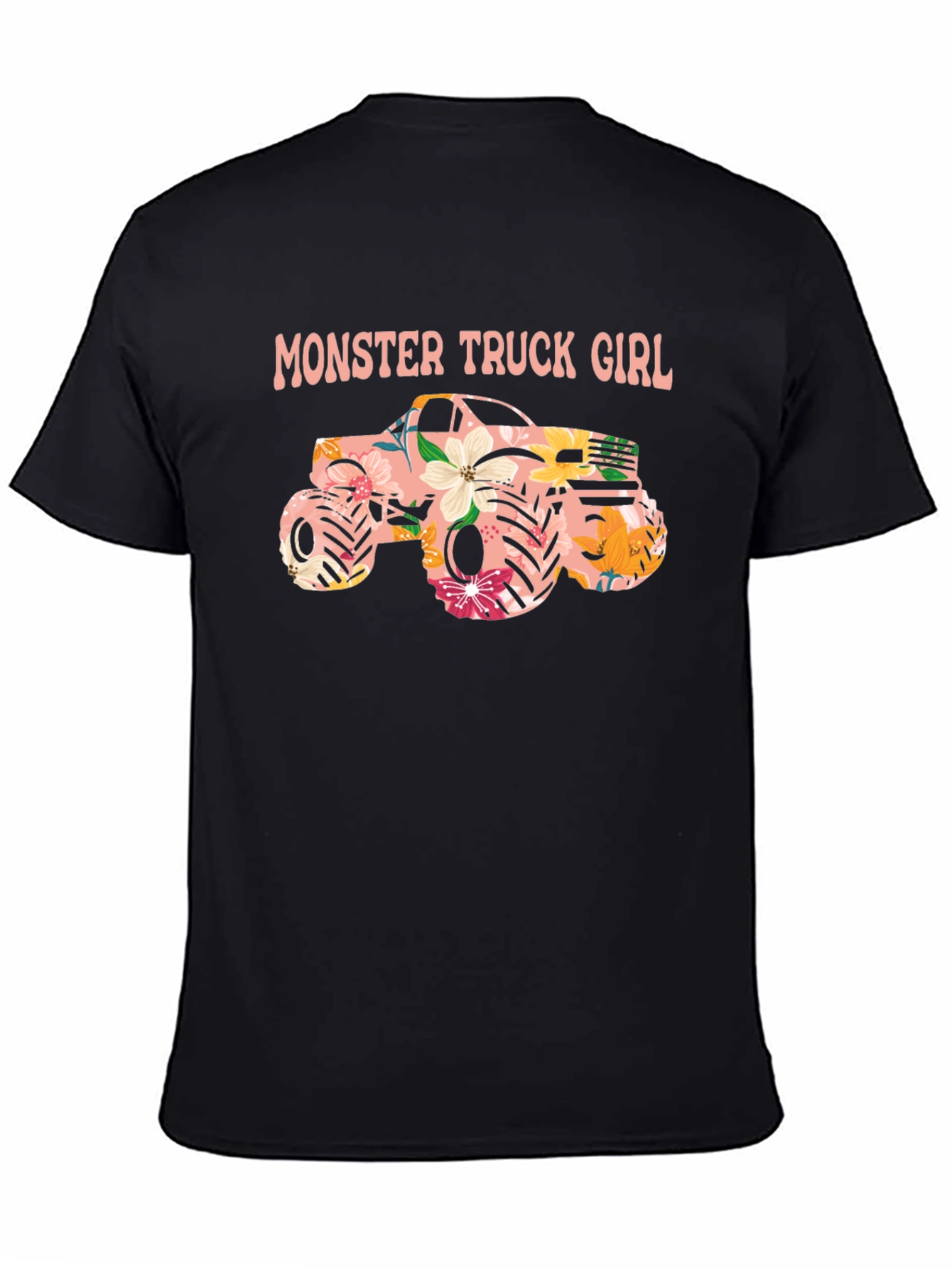 Monster Truck Girl Black Graphic Tee