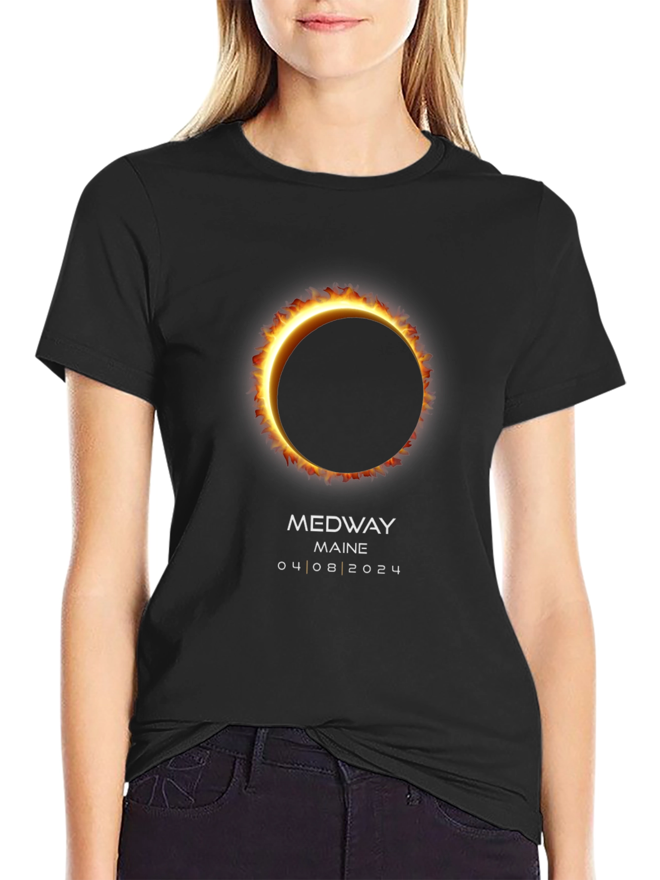 Medway Maine Eclipse T-Shirt - April 8 2024